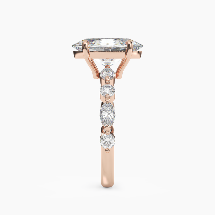 Sonnet Oval Solitaire 2.5 Carat Lab Grown Diamond Engagement Ring in 18K Yellow Gold