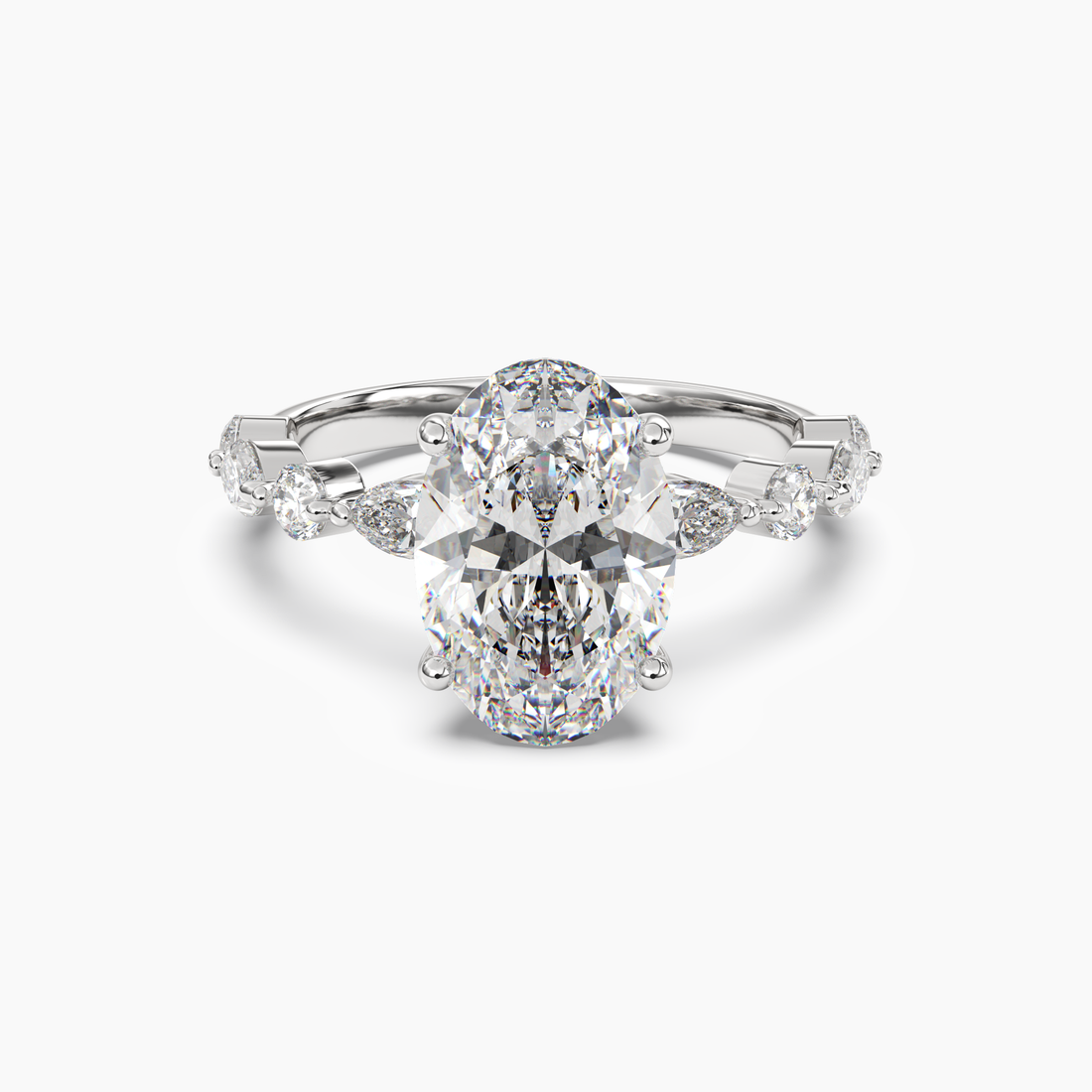 Sonnet Oval Solitaire 2.5 Carat Lab Grown Diamond Engagement Ring in 14K Rose Gold