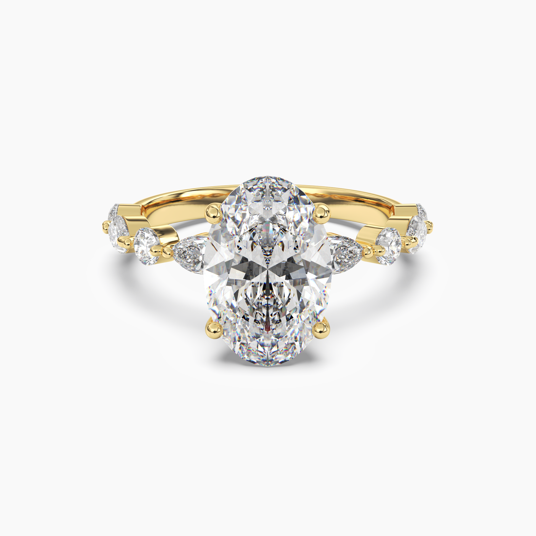 Sonnet Oval Solitaire 3 Carat Lab Grown Diamond Engagement Ring in 18K Rose Gold