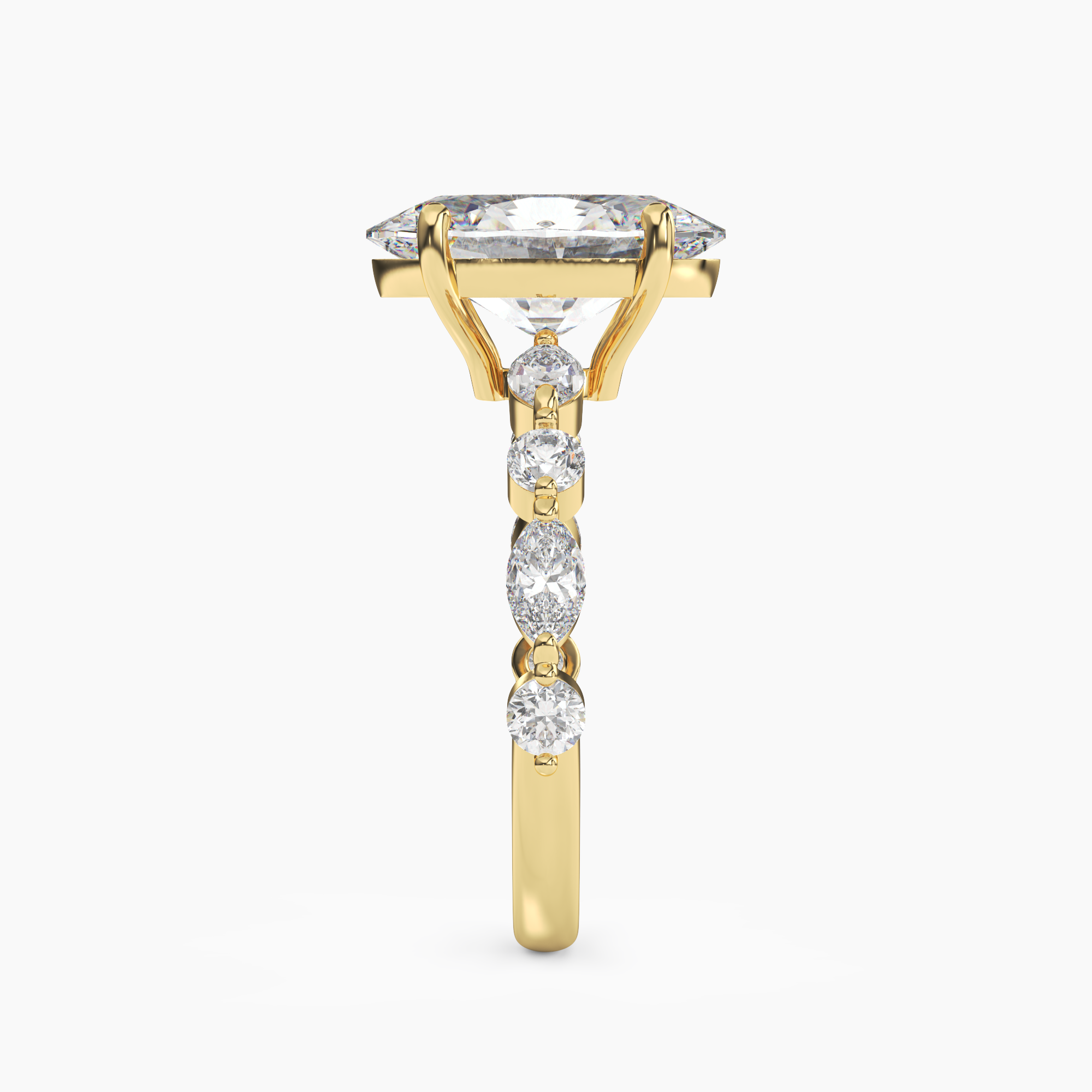 Sonnet Oval Solitaire 2.5 Carat Lab Grown Diamond Engagement Ring in 14K White Gold