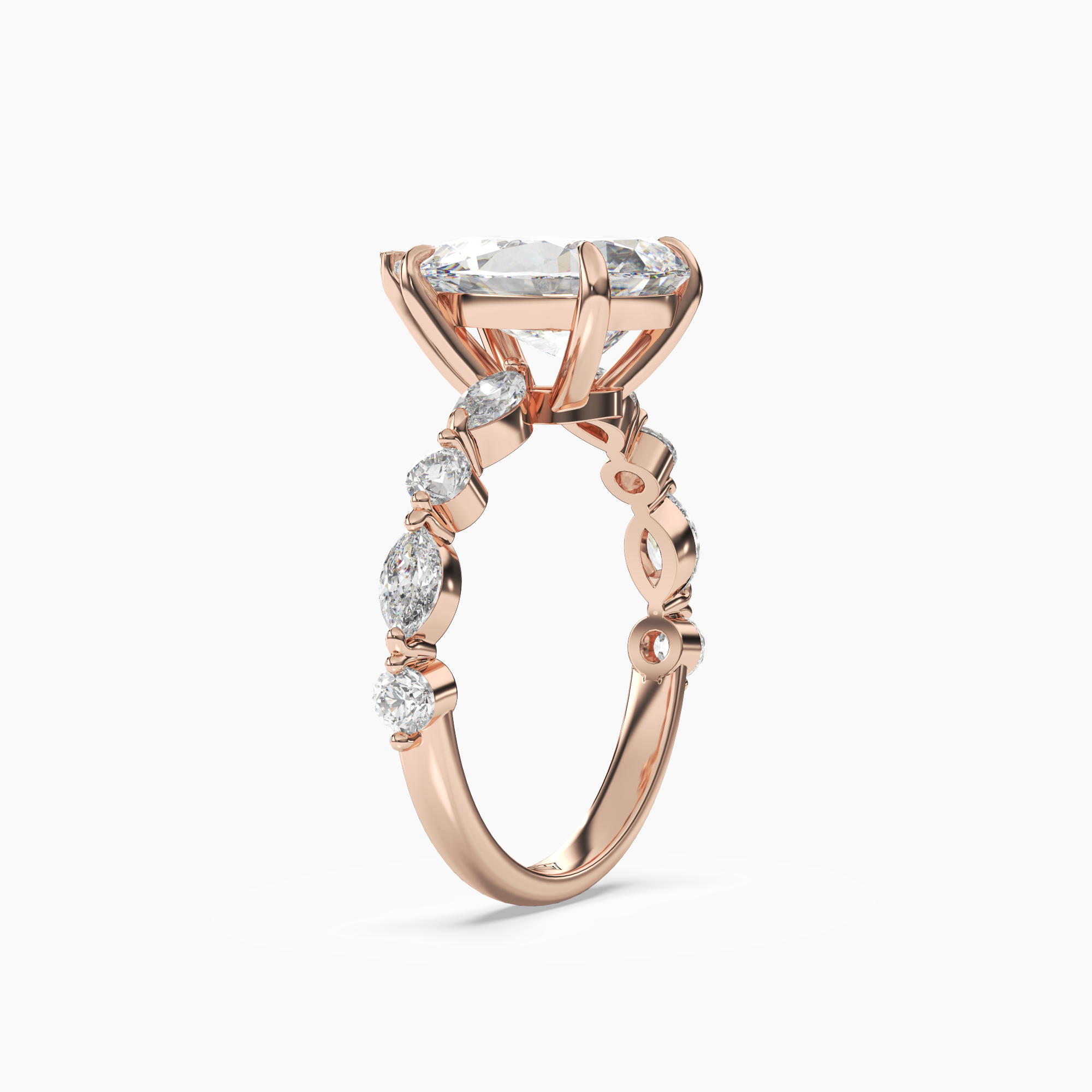Sonnet Pear Solitaire 2.5 Carat Lab Grown Diamond Engagement Ring in 18K White Gold