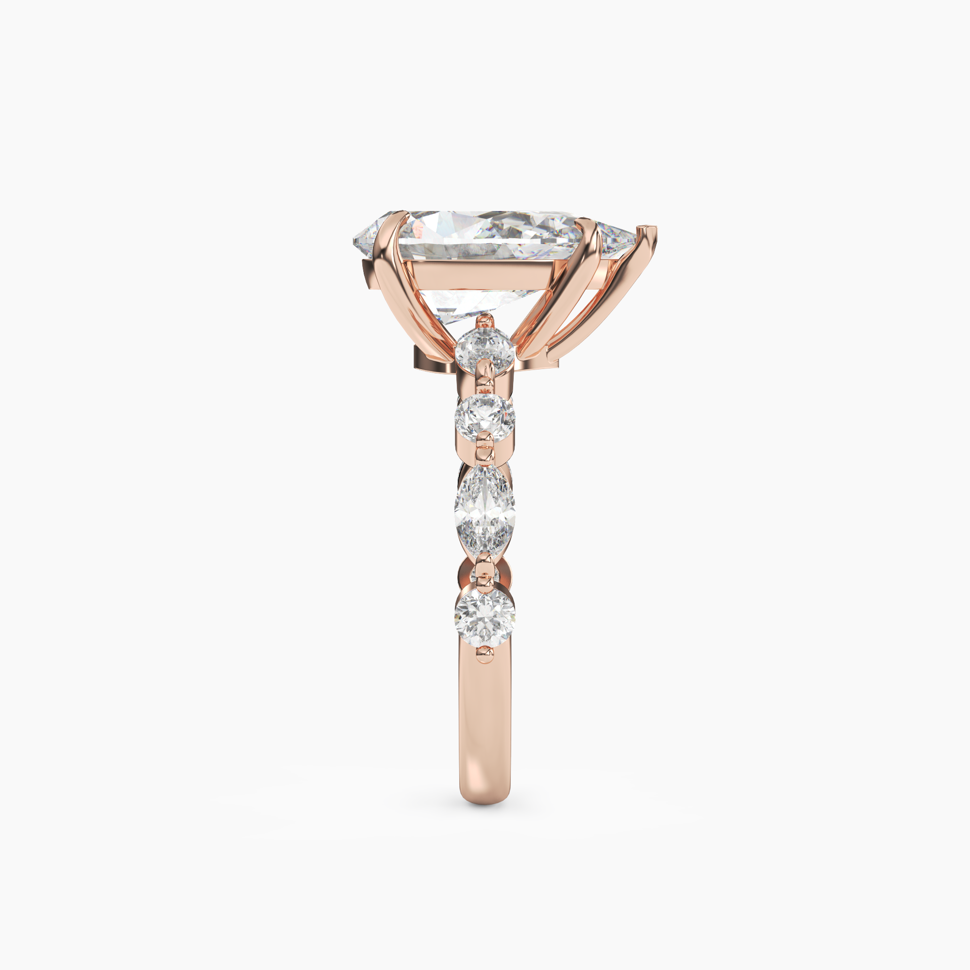 Sonnet Pear Solitaire 1.5 Carat Lab Grown Diamond Engagement Ring in 18K Yellow Gold
