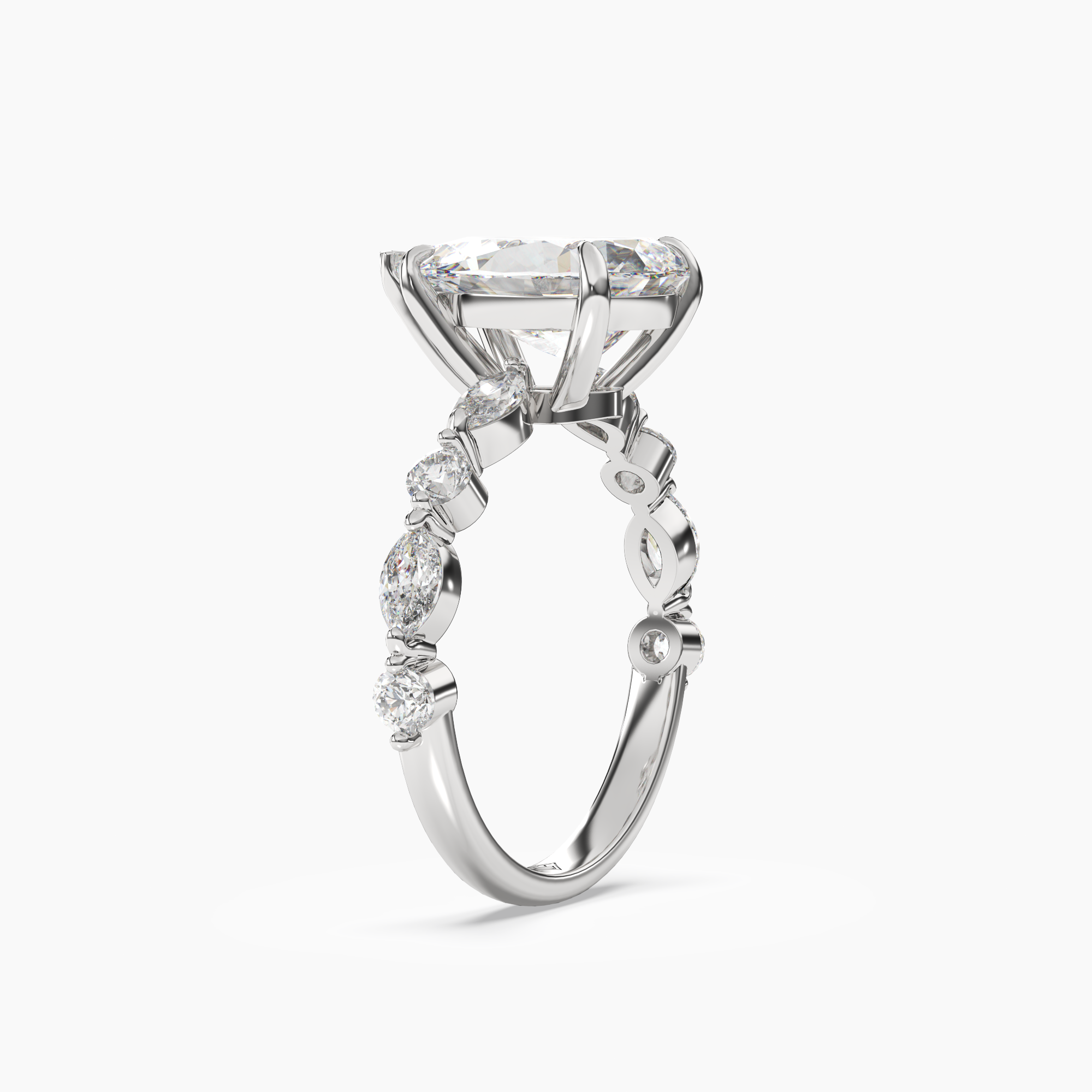 Sonnet Pear Solitaire 1.5 Carat Lab Grown Diamond Engagement Ring in 18K Yellow Gold