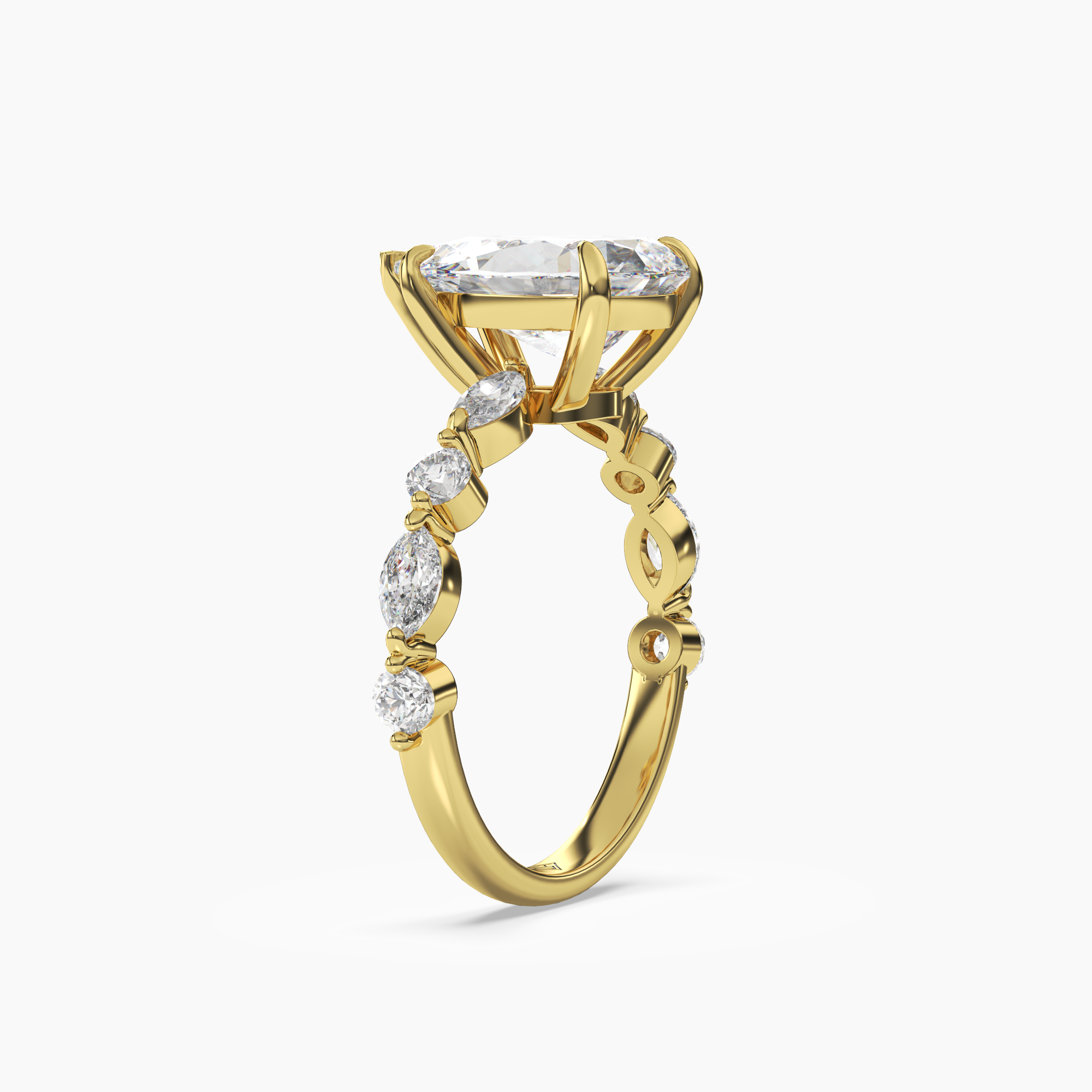 Sonnet Pear Solitaire 3 Carat Lab Grown Diamond Engagement Ring in 14K Rose Gold
