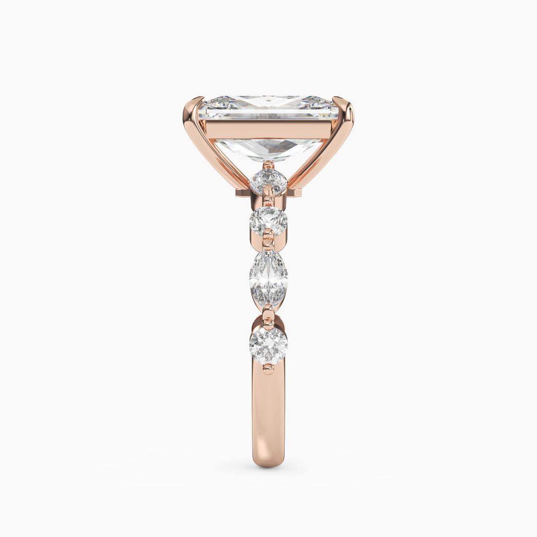 Sonnet Radiant Solitaire 2 Carat Lab Grown Diamond Engagement Ring in 18K Yellow Gold
