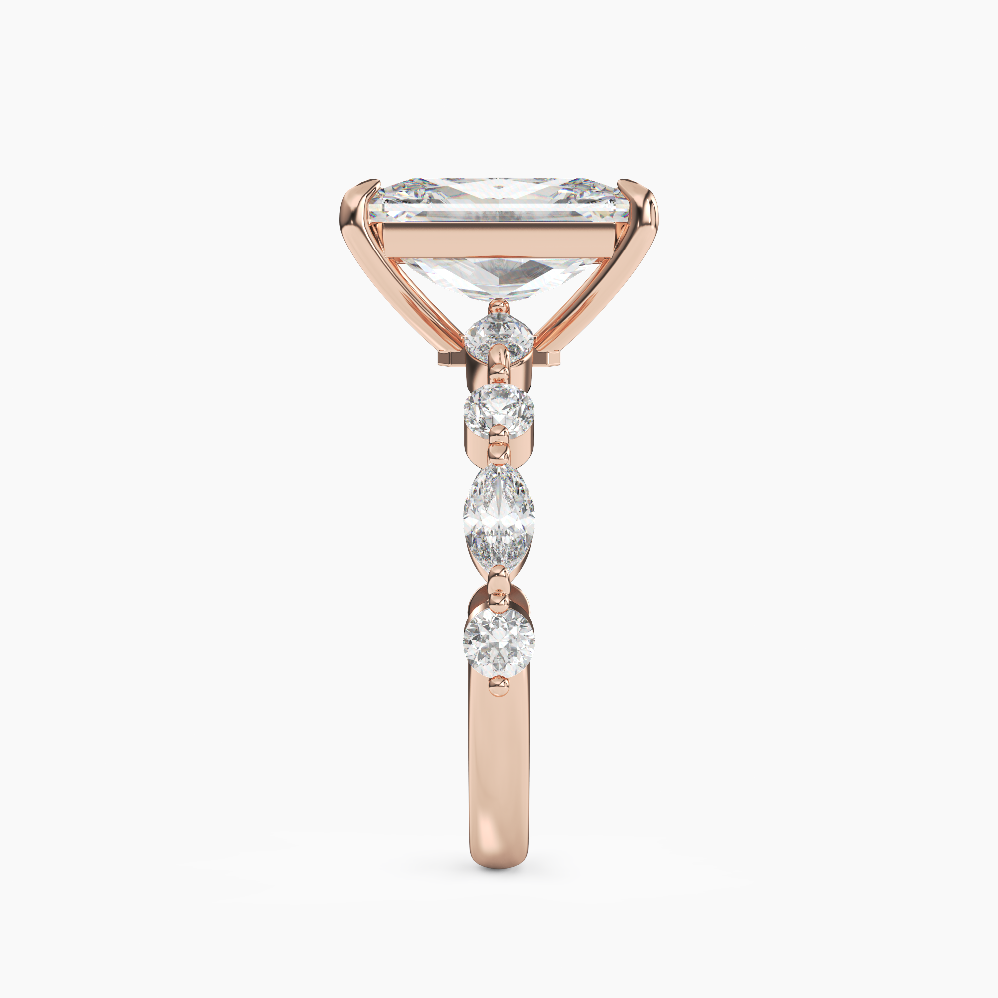 Sonnet Radiant Solitaire 1 Carat Lab Grown Diamond Engagement Ring in 14K Yellow Gold