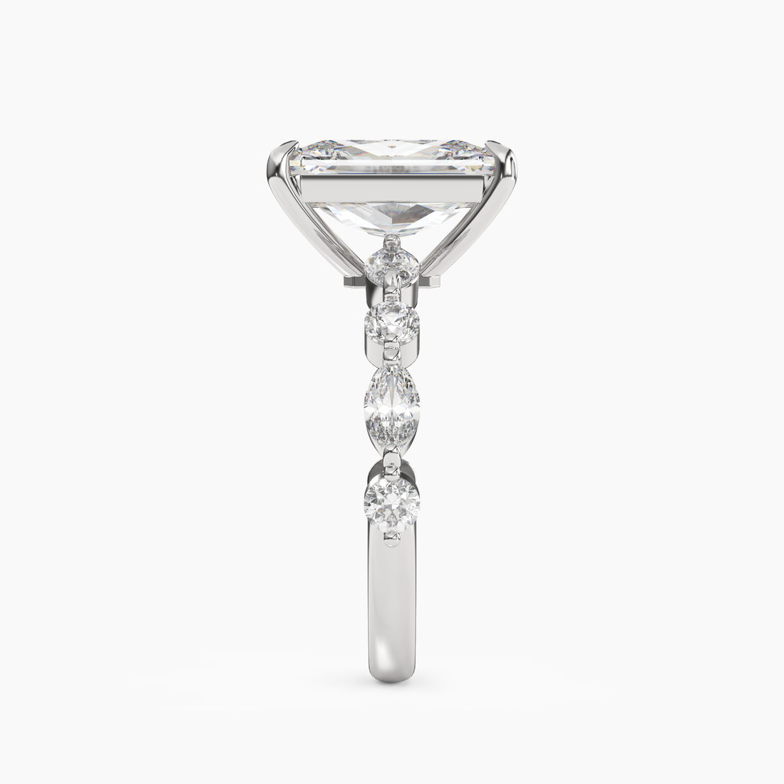 Sonnet Radiant Solitaire 2.5 Carat Lab Grown Diamond Engagement Ring in 18K Yellow Gold