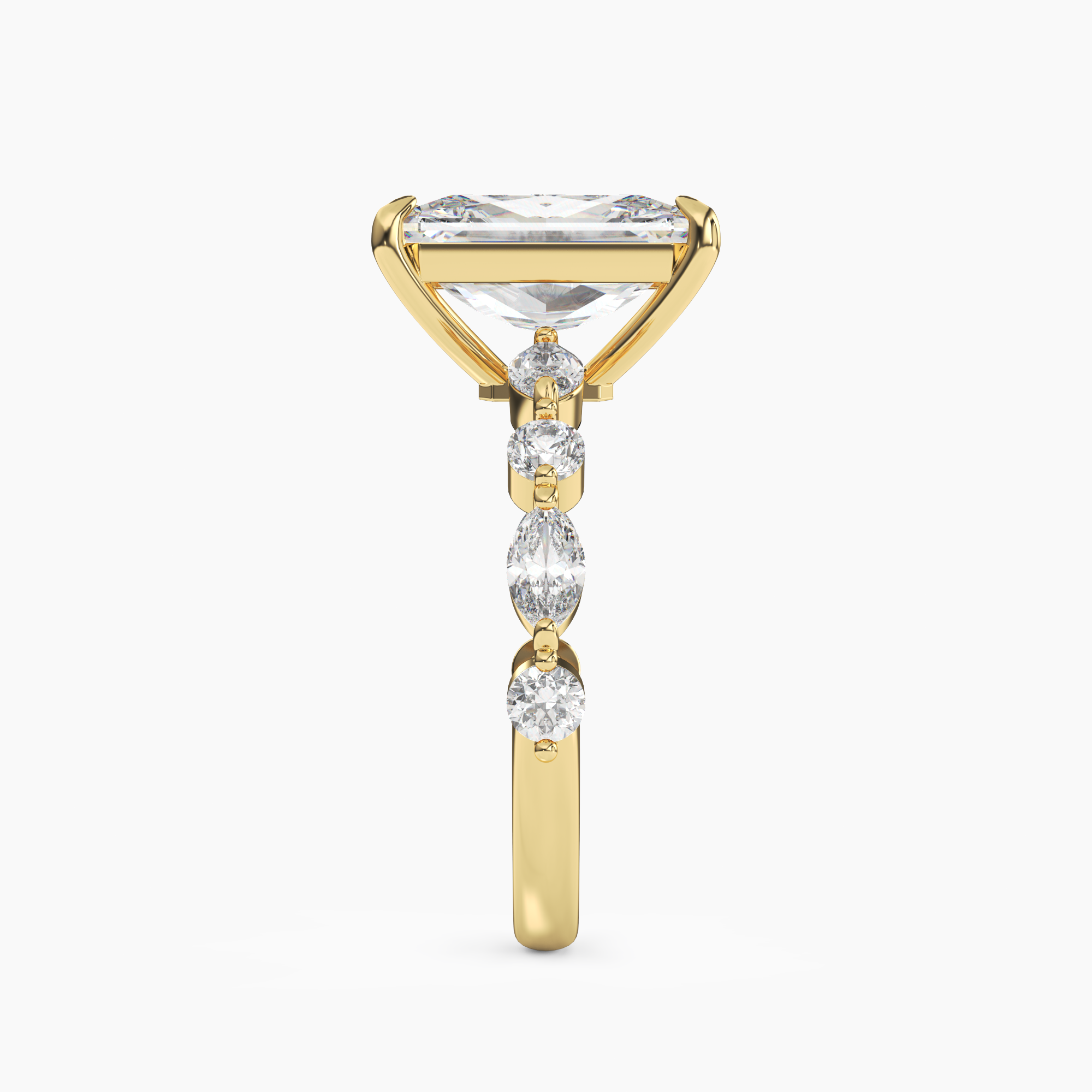 Sonnet Radiant Solitaire 1 Carat Lab Grown Diamond Engagement Ring in 14K Rose Gold