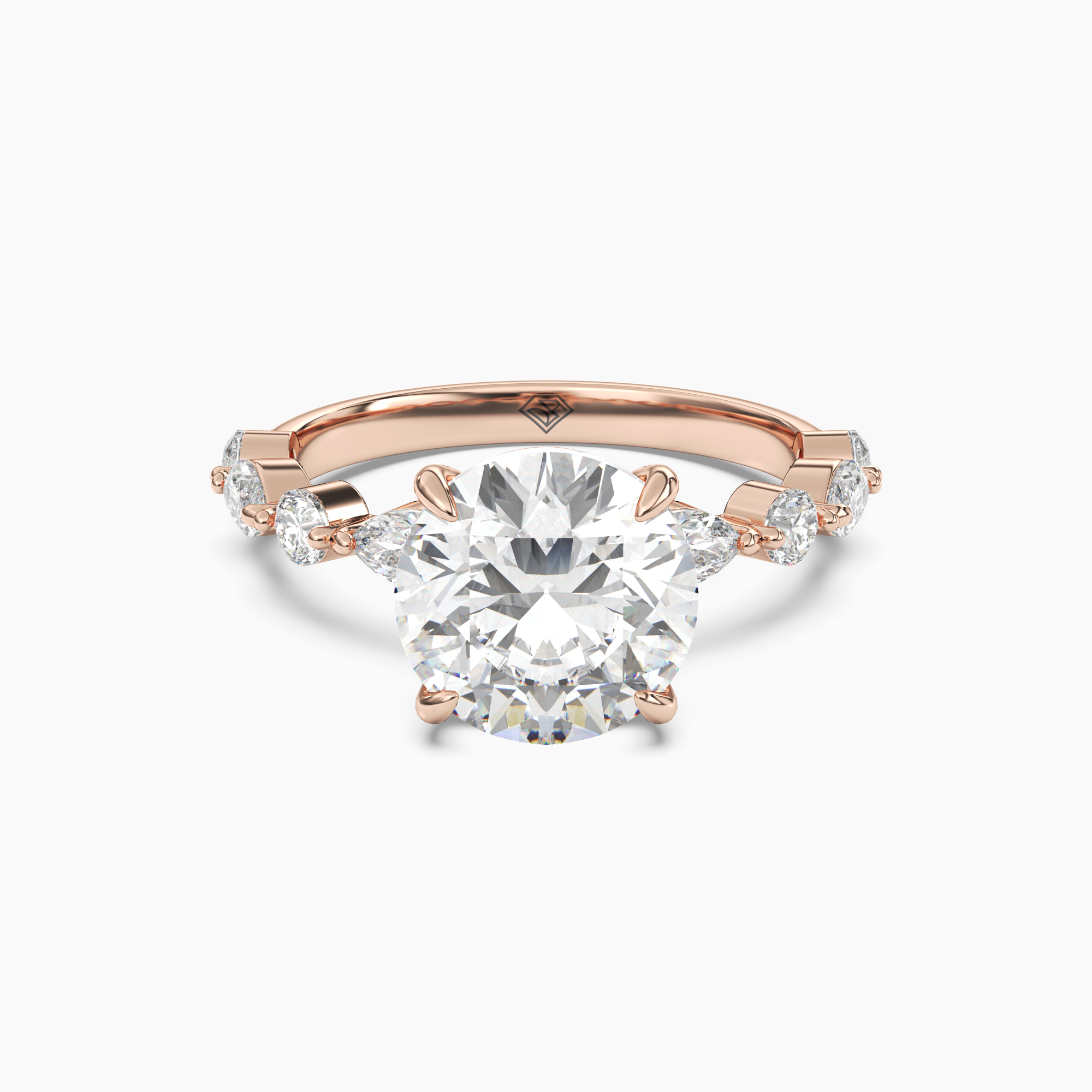 Sonnet Round Solitaire 3 Carat Lab Grown Diamond Engagement Ring in 14K Yellow Gold