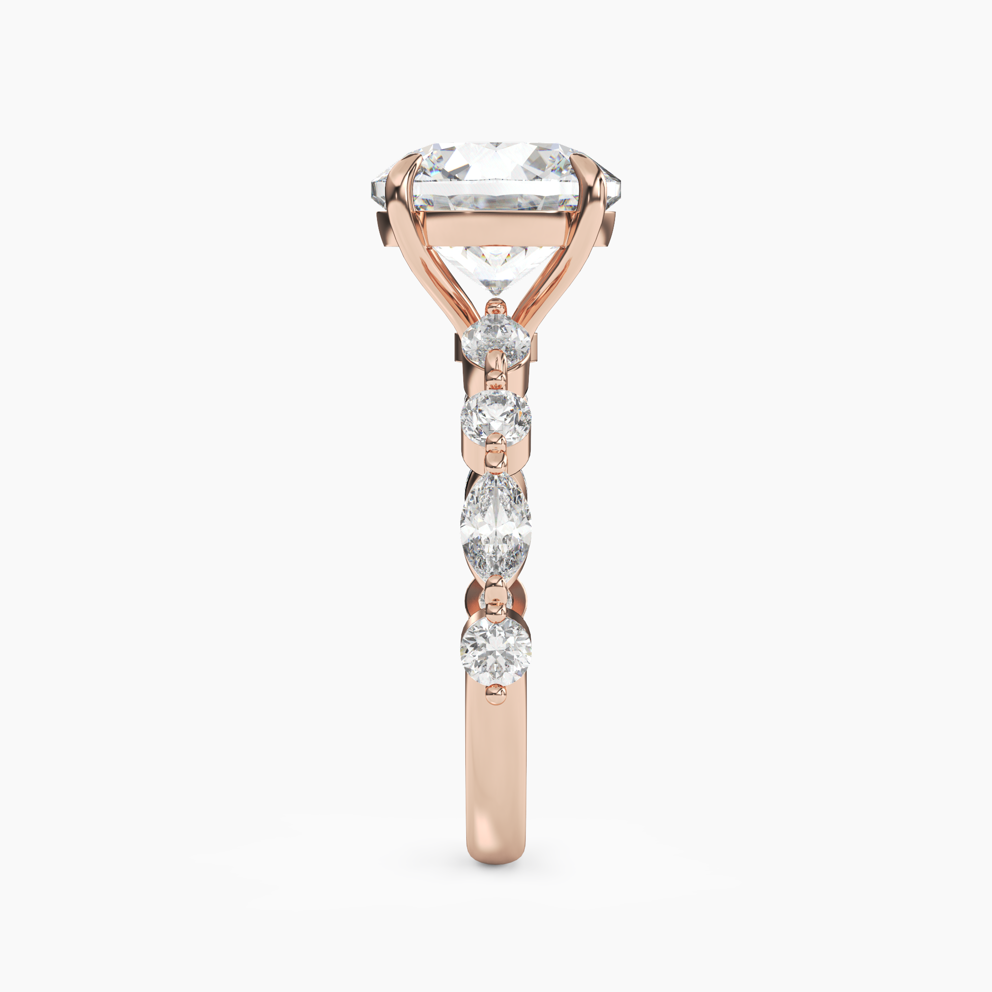 Sonnet Round Solitaire 1 Carat Lab Grown Diamond Engagement Ring in 14K Rose Gold