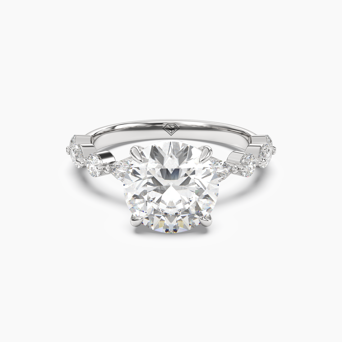 Sonnet Round Solitaire Diamond Ring Setting in 14K Rose Gold