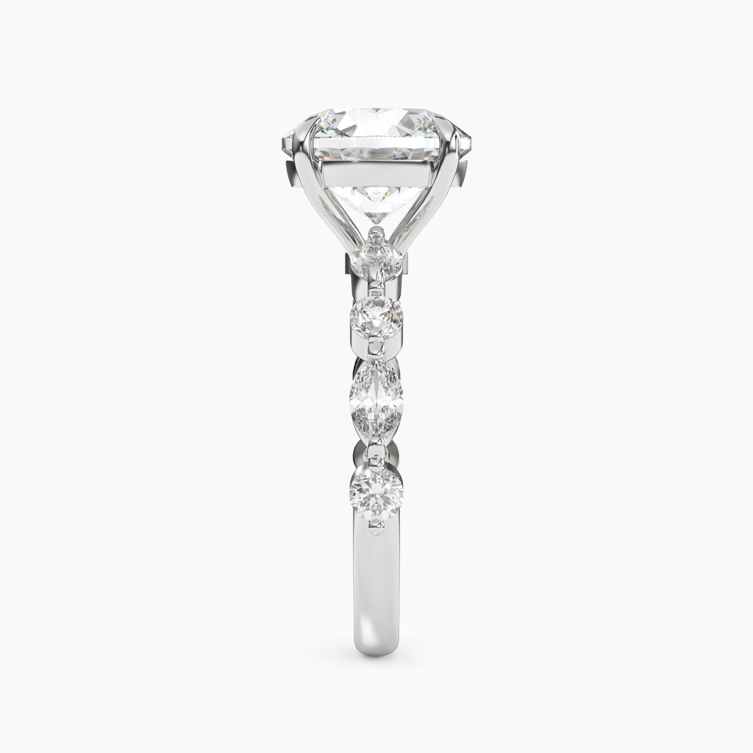 Sonnet Round Solitaire 2.5 Carat Lab Grown Diamond Engagement Ring in 14K Rose Gold