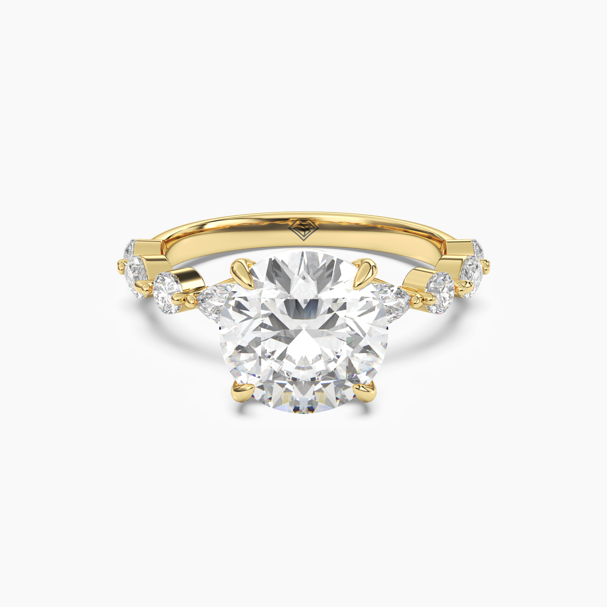 Sonnet Round Solitaire 3 Carat Lab Grown Diamond Engagement Ring in 14K White Gold