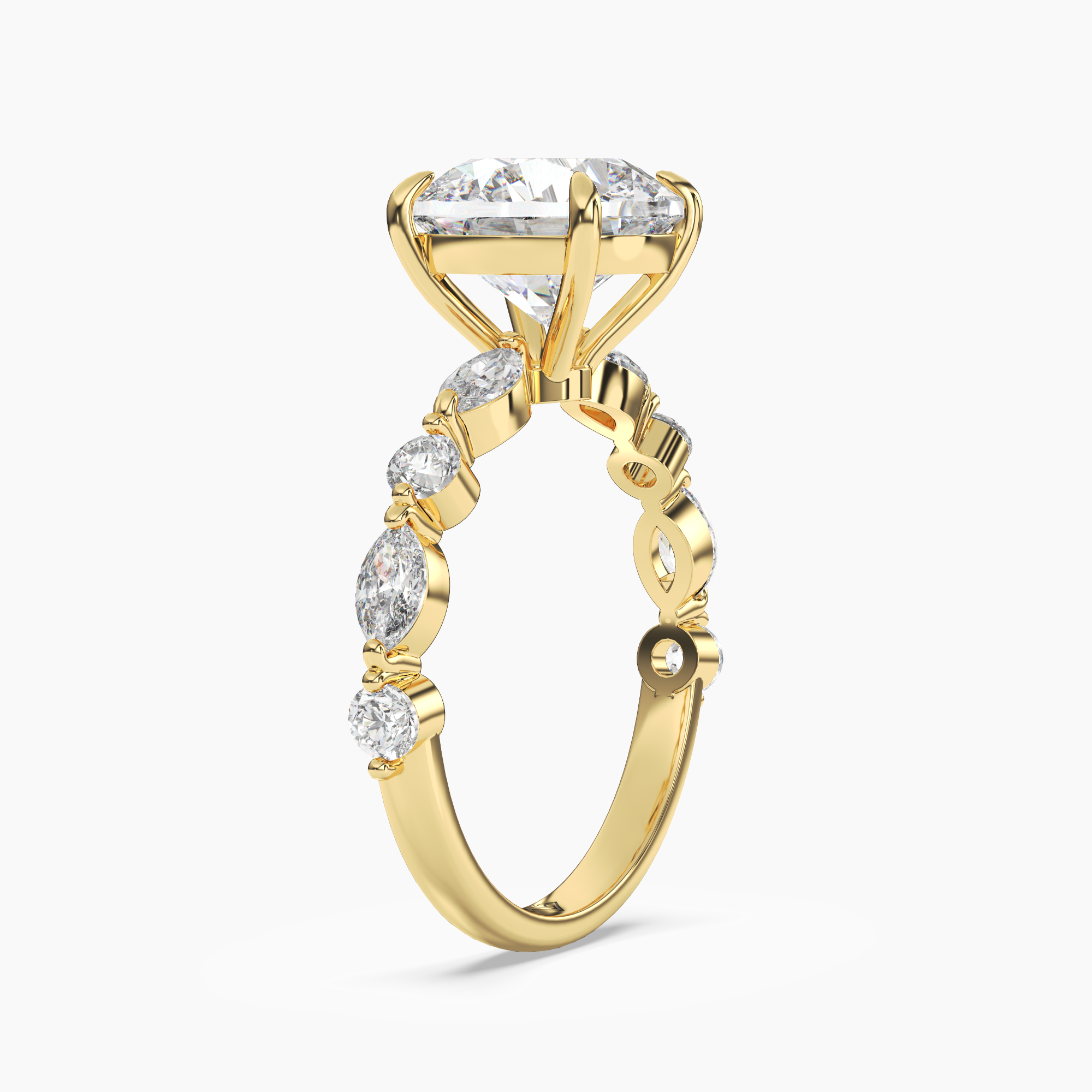 Sonnet Round Solitaire 2 Carat Lab Grown Diamond Engagement Ring in 18K White Gold
