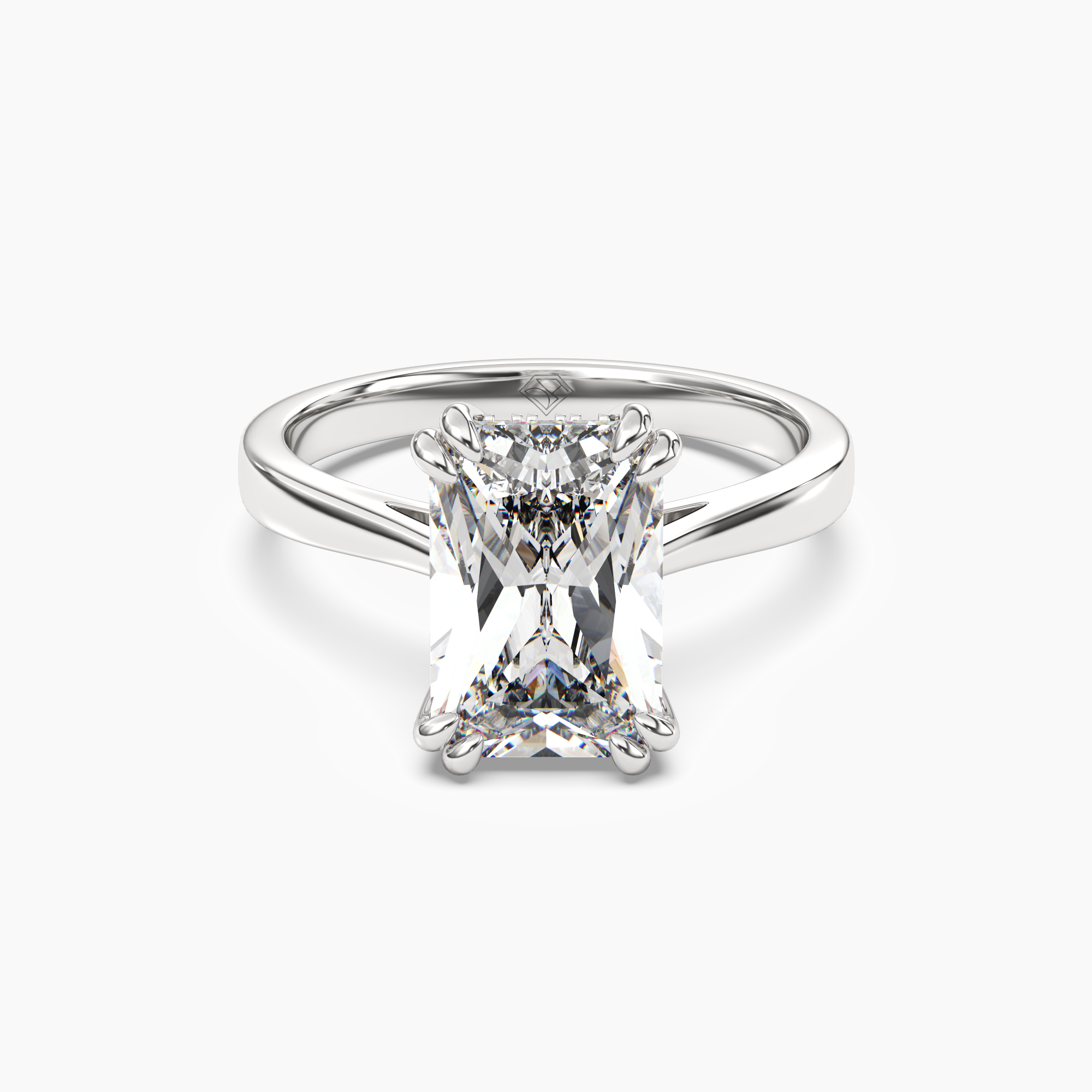 Meadow Radiant Hidden Halo 1.5 Carat Lab Grown Diamond Engagement Ring in 18K Rose Gold
