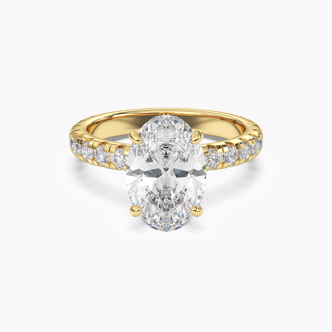 Oasis Oval Hidden Halo 1.5 Carat Lab Grown Diamond Engagement Ring in 18K Rose Gold