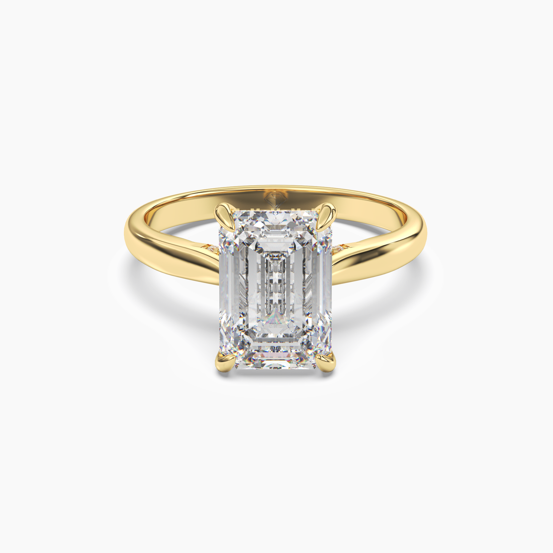 Hestia Emerald Hidden Halo 2 Carat Lab Grown Diamond Engagement Ring in 18K White Gold