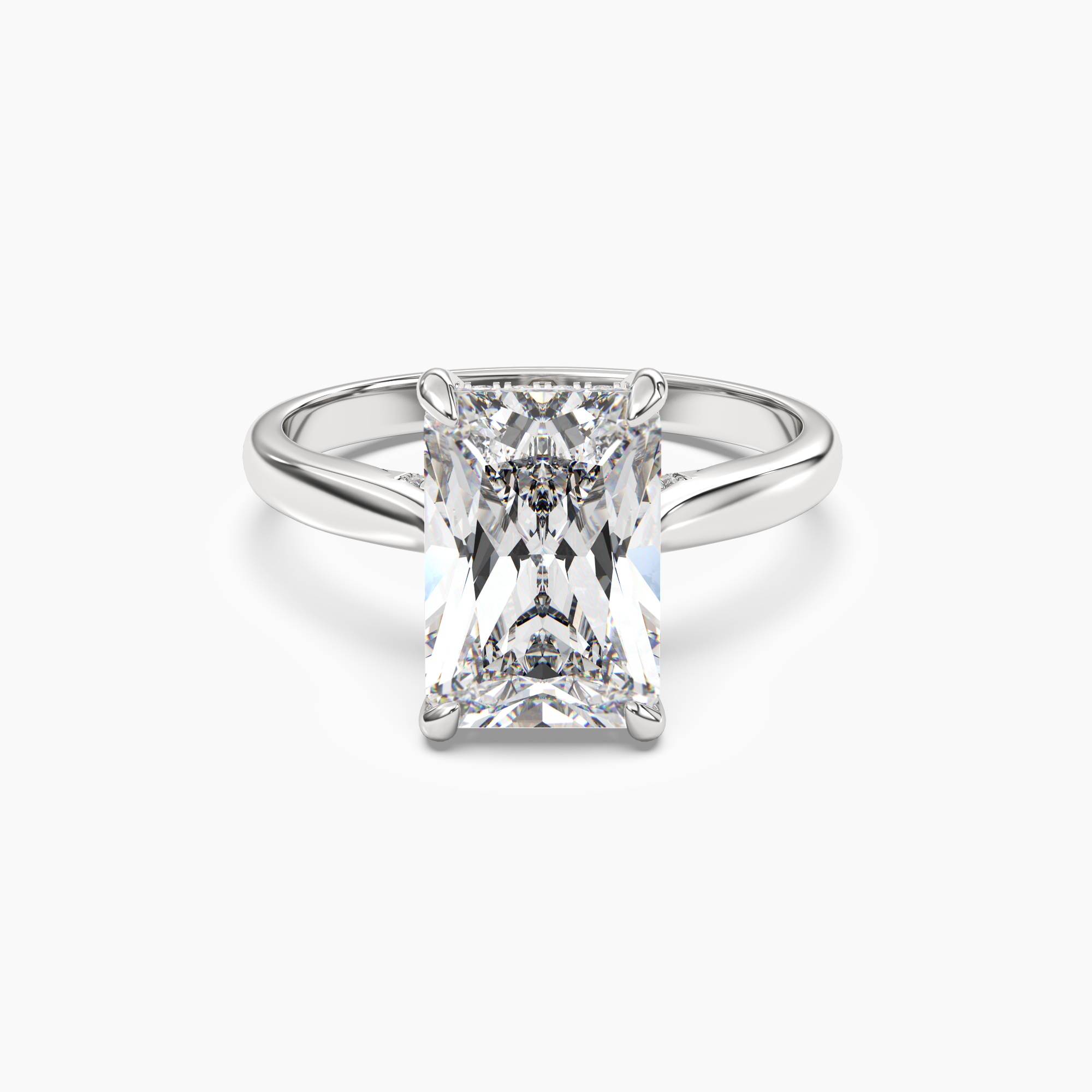 Hestia Radiant Hidden Halo 1 Carat Lab Grown Diamond Engagement Ring in 18K Rose Gold