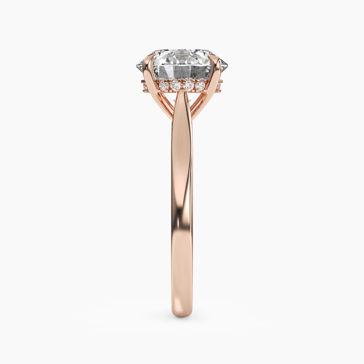 Hestia Round Hidden Halo 1.5 Carat Lab Grown Diamond Engagement Ring in 14K Yellow Gold