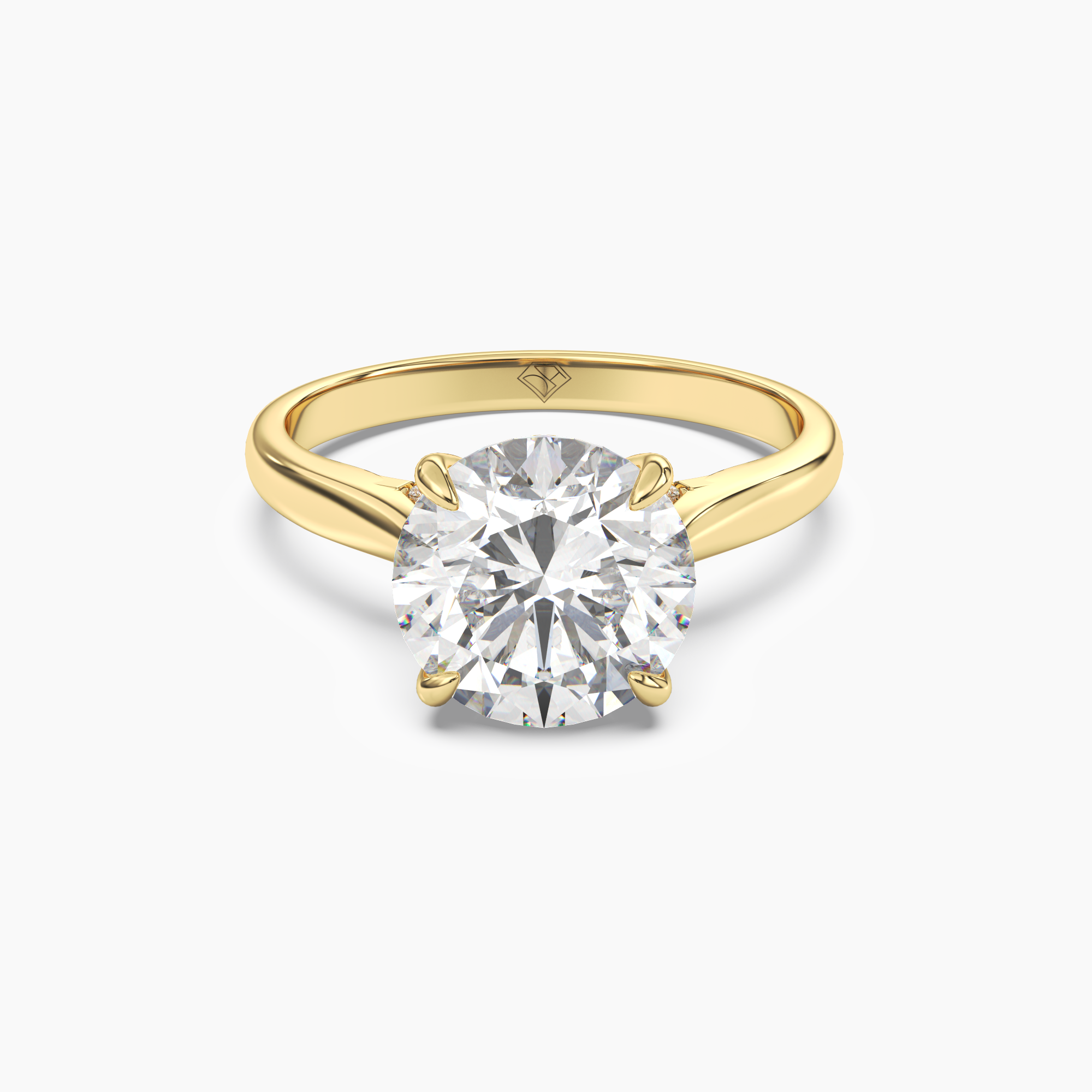 Hestia Round Hidden Halo 2 Carat Lab Grown Diamond Engagement Ring in 18K Rose Gold