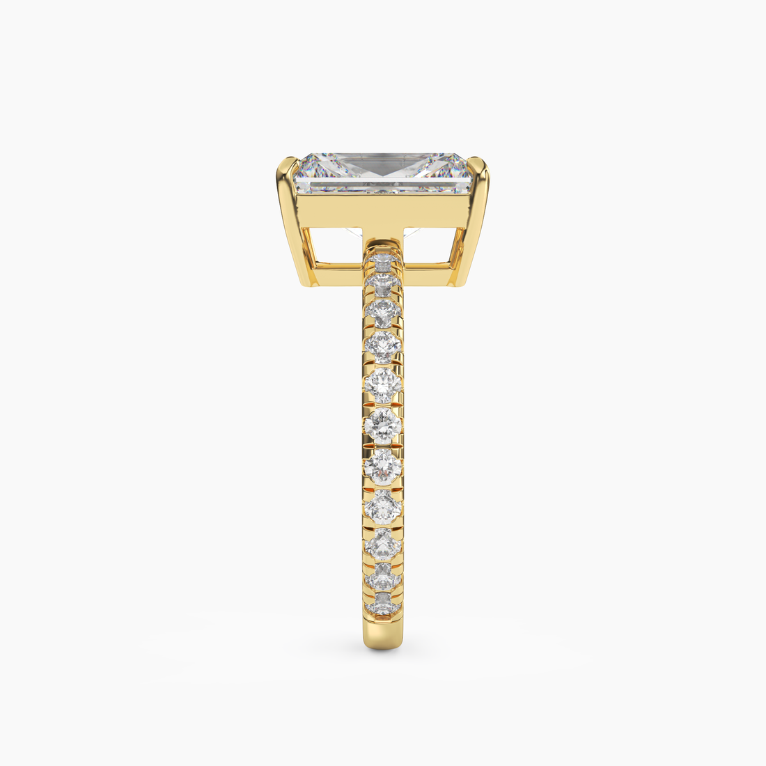 Cascade Radiant 1.5 Carat Lab Grown Diamond Engagement Ring in 14K White Gold