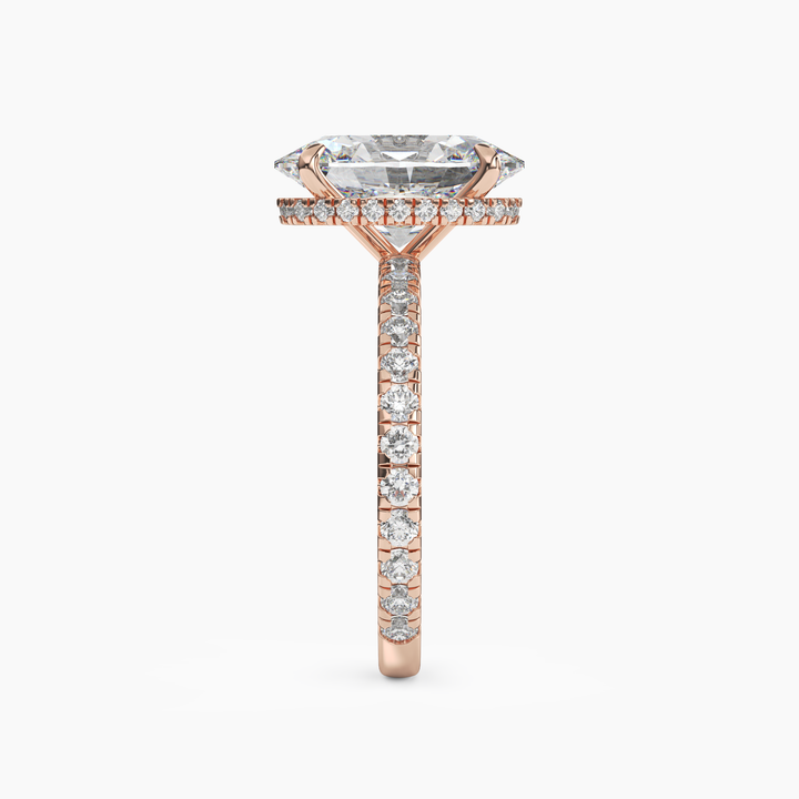 Fresco Oval Hidden Halo 1.5 Carat Lab Grown Diamond Engagement Ring in 18K Yellow Gold