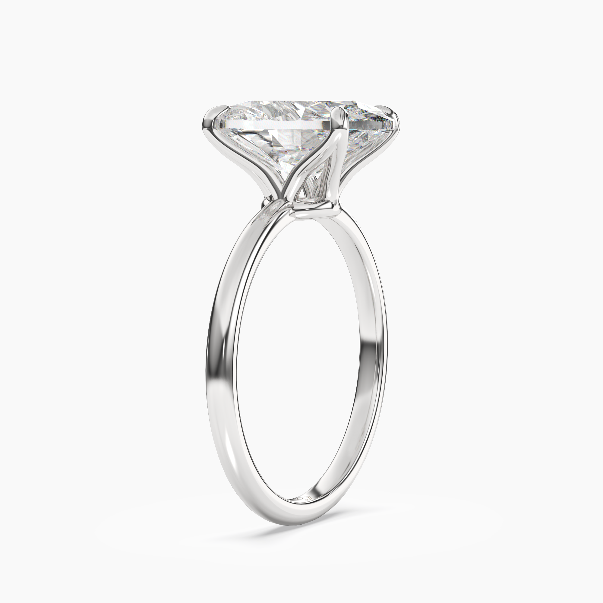 Brielle Oval Solitaire 3 Carat Lab Grown Diamond Engagement Ring in 18K Rose Gold
