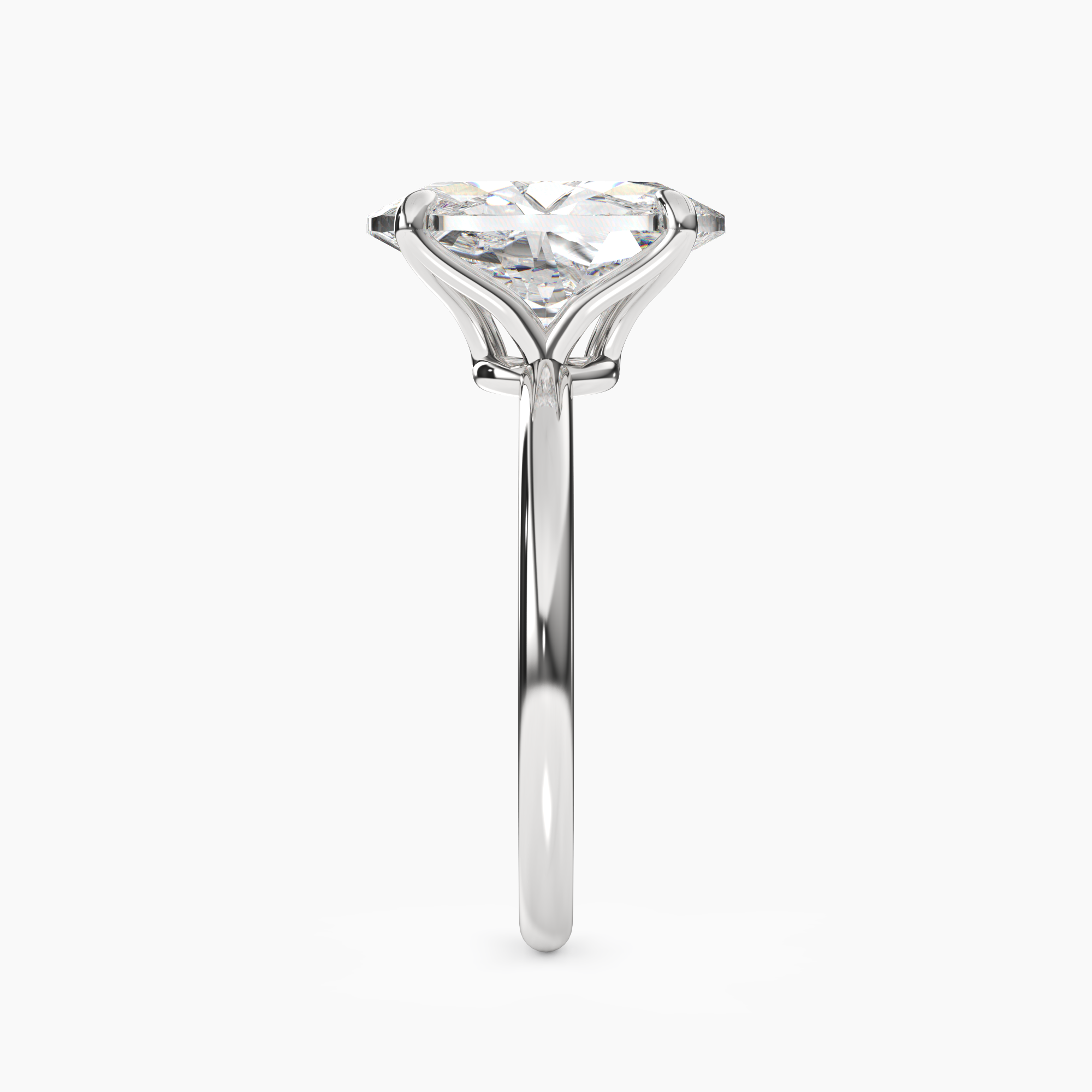 Brielle Oval Solitaire 3 Carat Lab Grown Diamond Engagement Ring in 14K Rose Gold