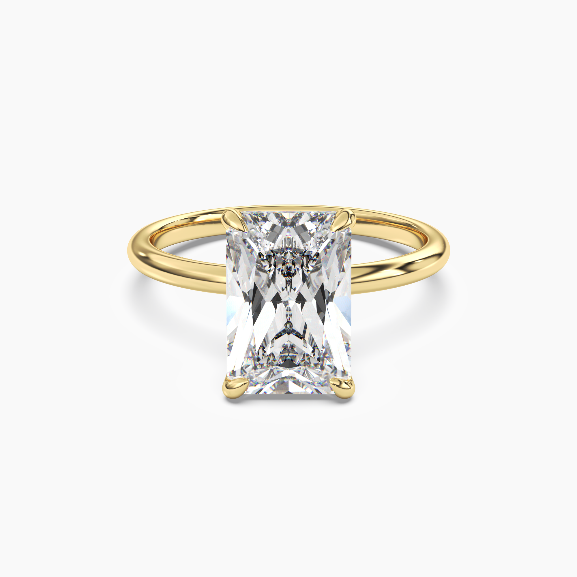 Brielle Radiant Solitaire 2 Carat Lab Grown Diamond Engagement Ring in 14K Rose Gold