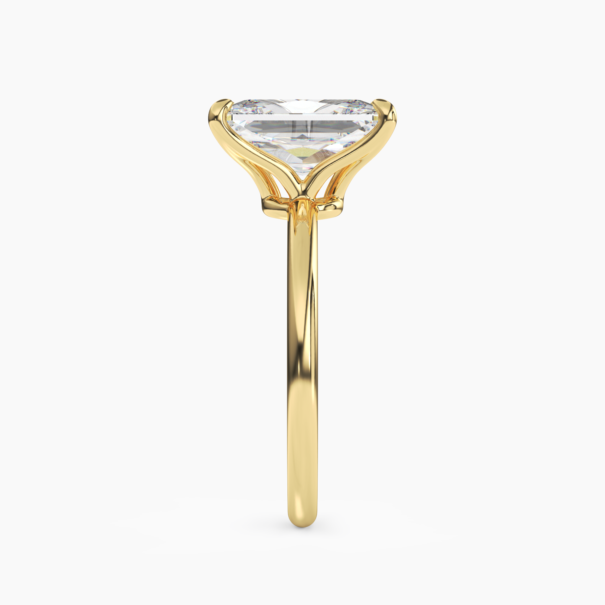 Brielle Radiant Solitaire 1.5 Carat Lab Grown Diamond Engagement Ring in 14K White Gold
