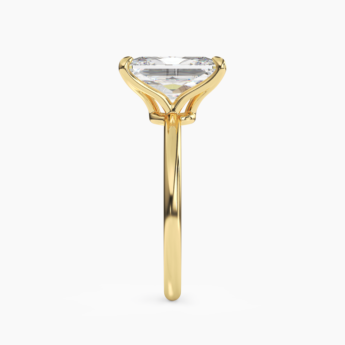 Brielle Radiant Solitaire 2.5 Carat Lab Grown Diamond Engagement Ring in 14K Rose Gold