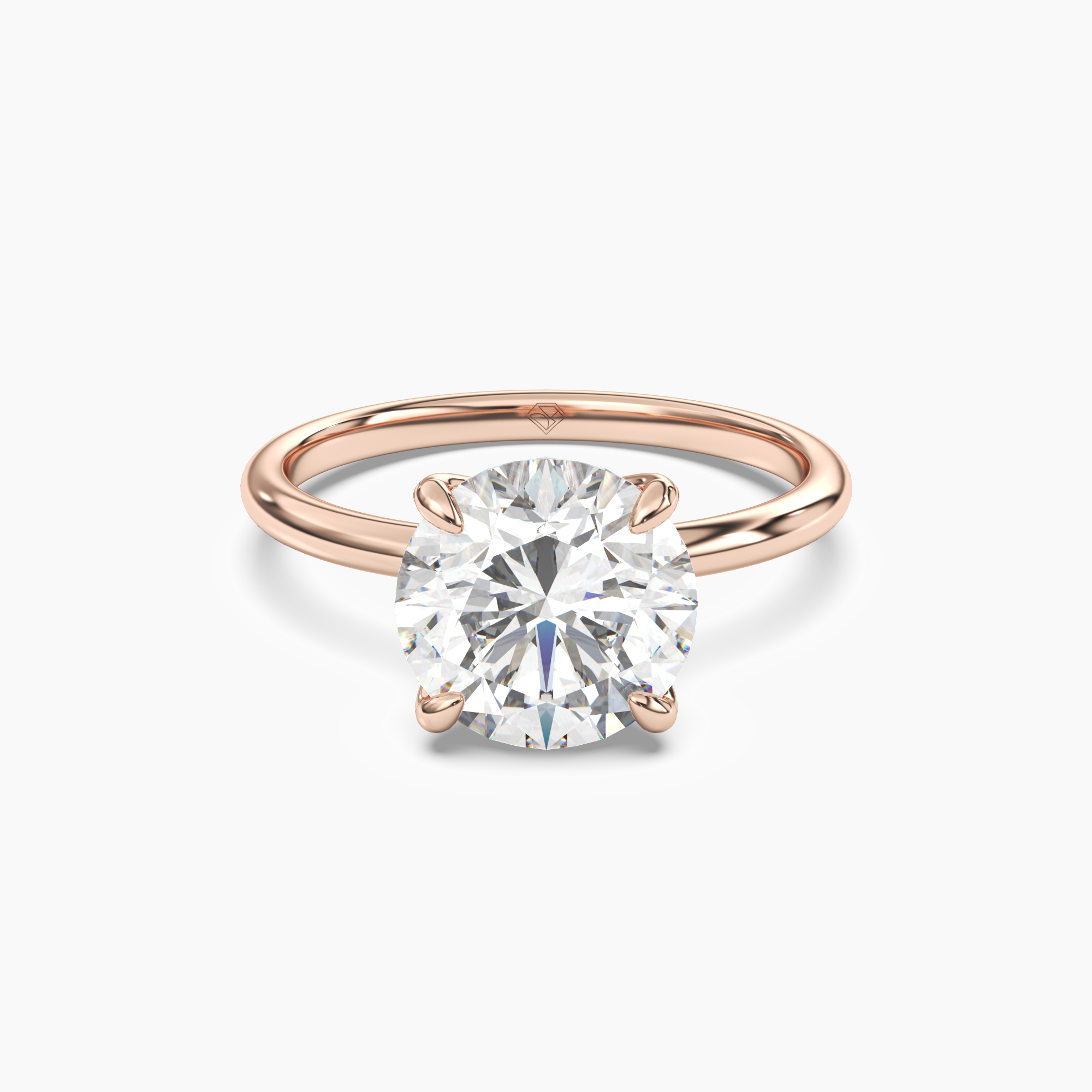 Brielle Round Solitaire Diamond Ring Setting in 14K White Gold
