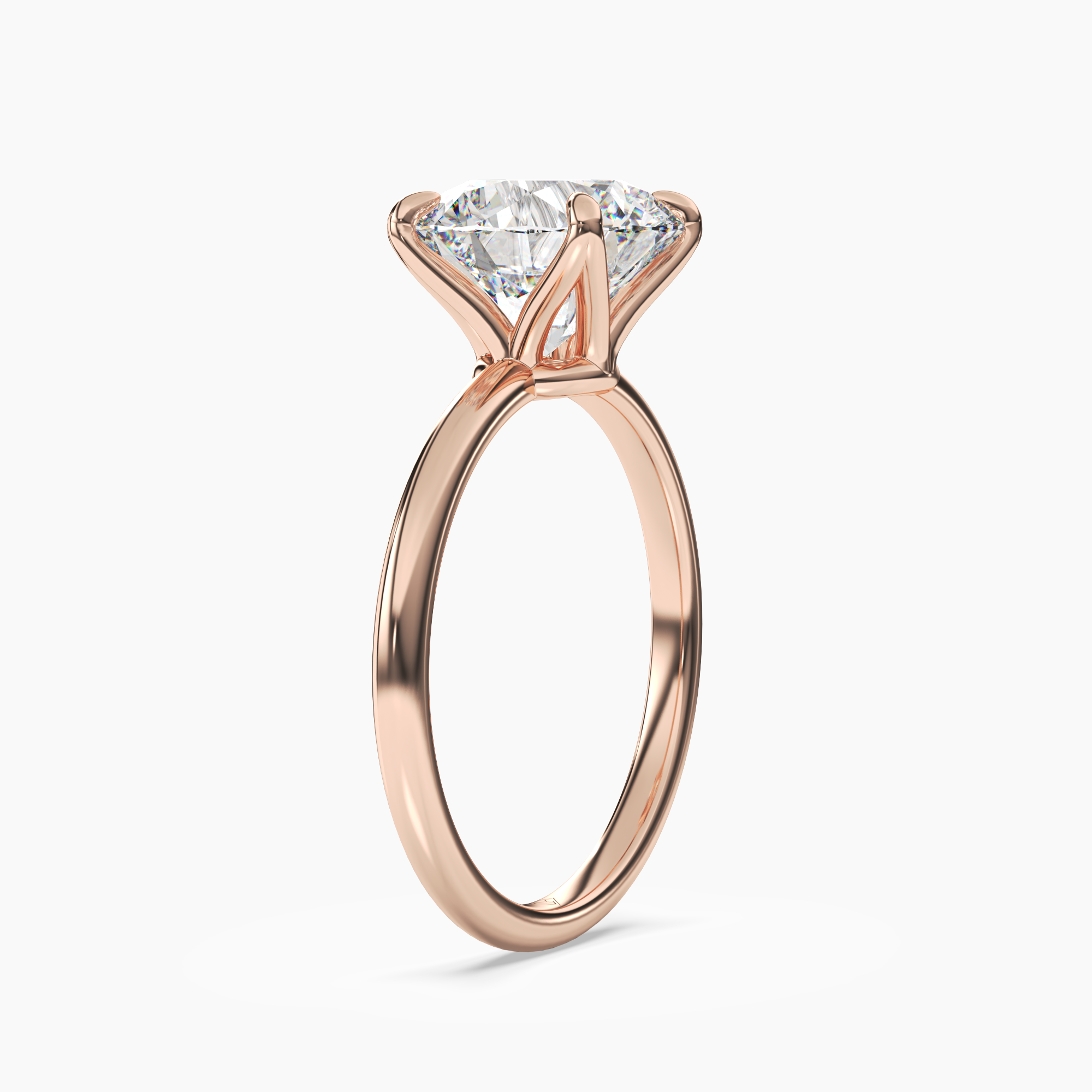 Brielle Round Solitaire 2 Carat Lab Grown Diamond Engagement Ring in 18K Yellow Gold