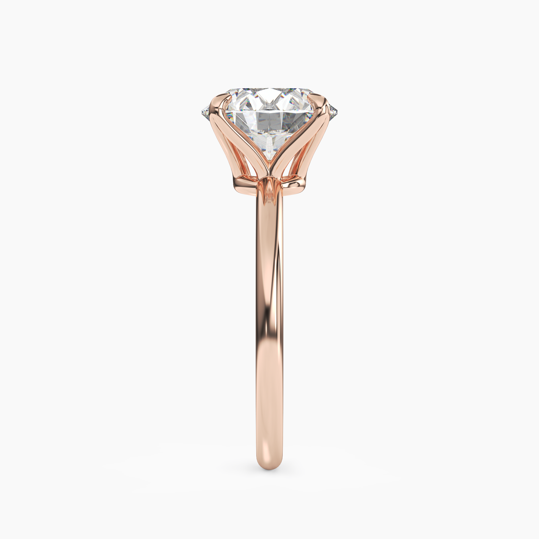 Brielle Round Solitaire 2 Carat Lab Grown Diamond Engagement Ring in 14K White Gold