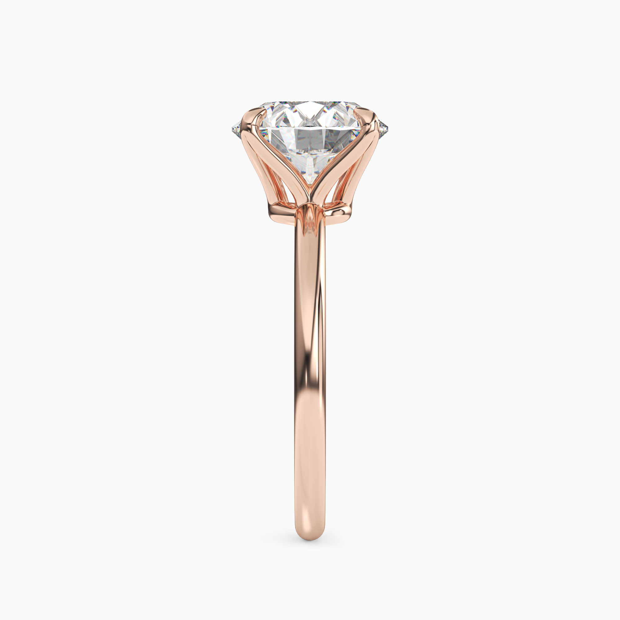 Brielle Round Solitaire 2.5 Carat Lab Grown Diamond Engagement Ring in 18K Yellow Gold