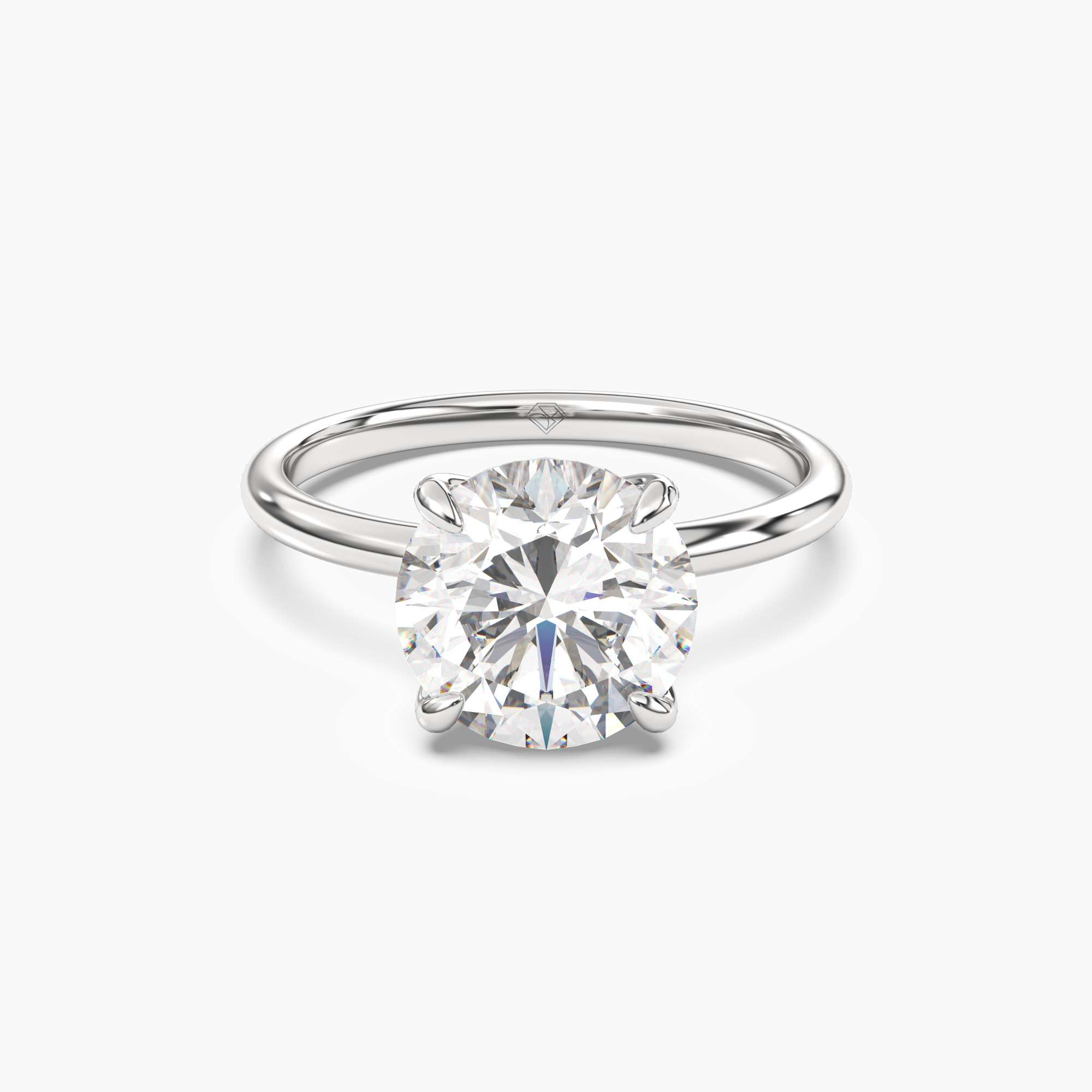 Brielle Round Solitaire 2 Carat Lab Grown Diamond Engagement Ring in 14K Rose Gold