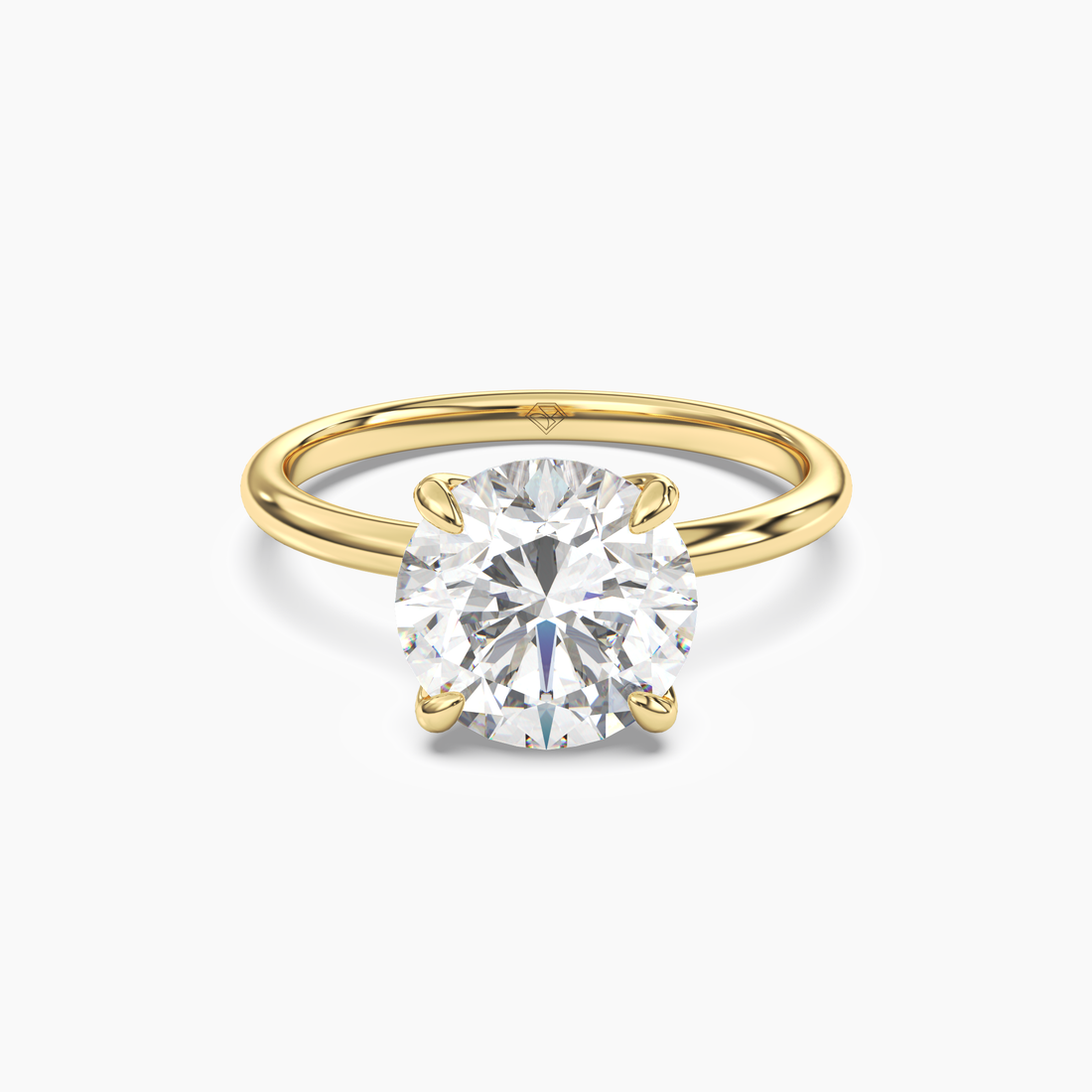 Brielle Round Solitaire Diamond Ring Setting in 14K Rose Gold