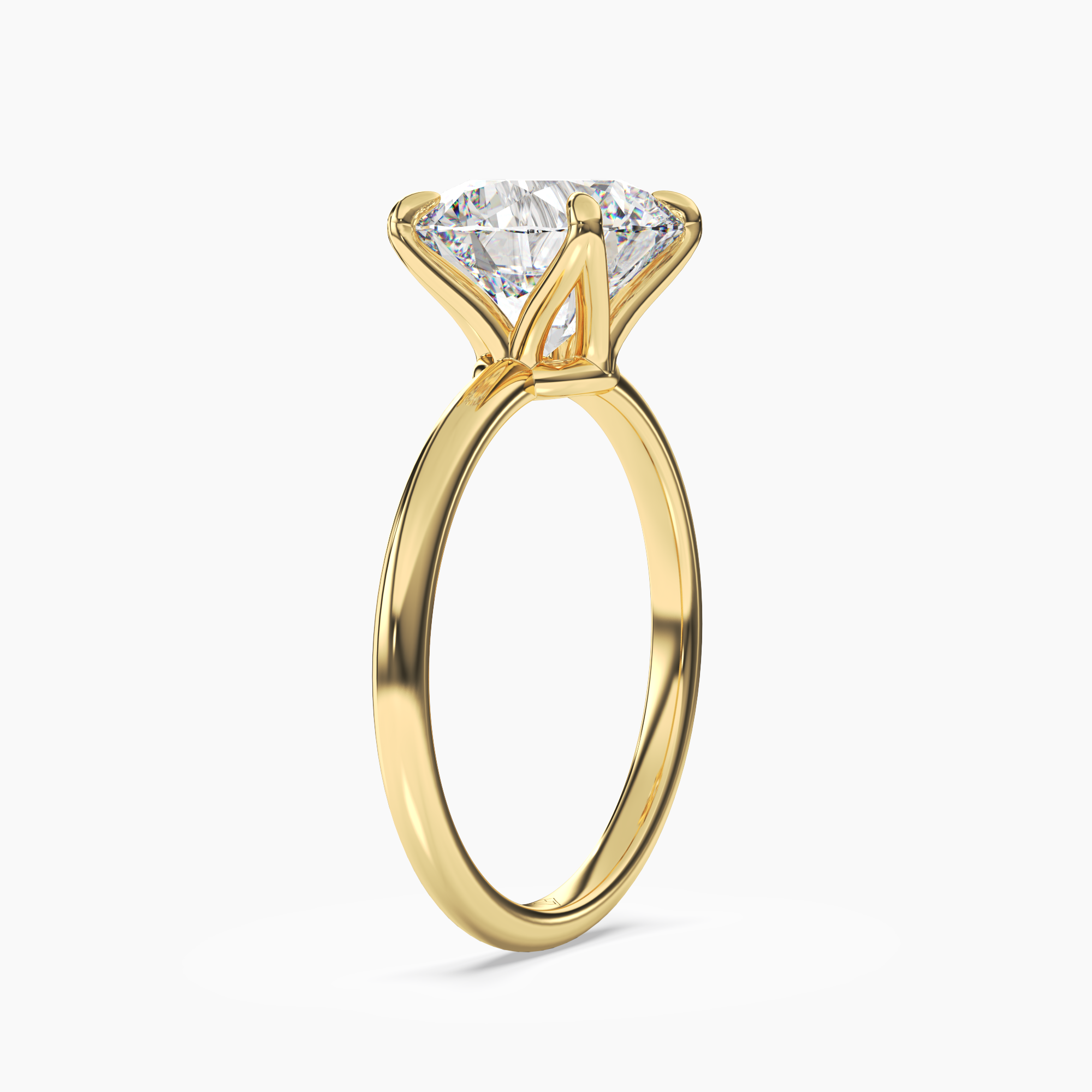 Brielle Round Solitaire 2.5 Carat Lab Grown Diamond Engagement Ring in 14K White Gold