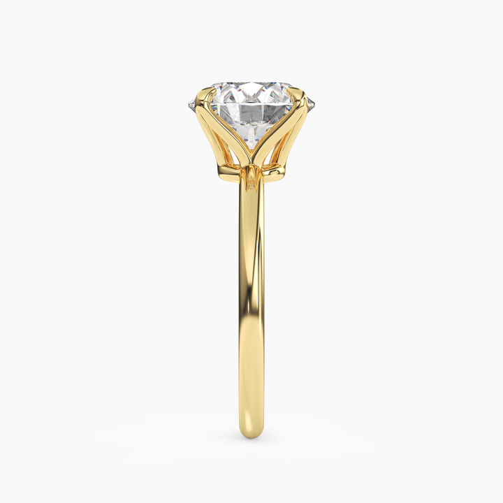 Brielle Round Solitaire 1 Carat Lab Grown Diamond Engagement Ring in 14K Rose Gold