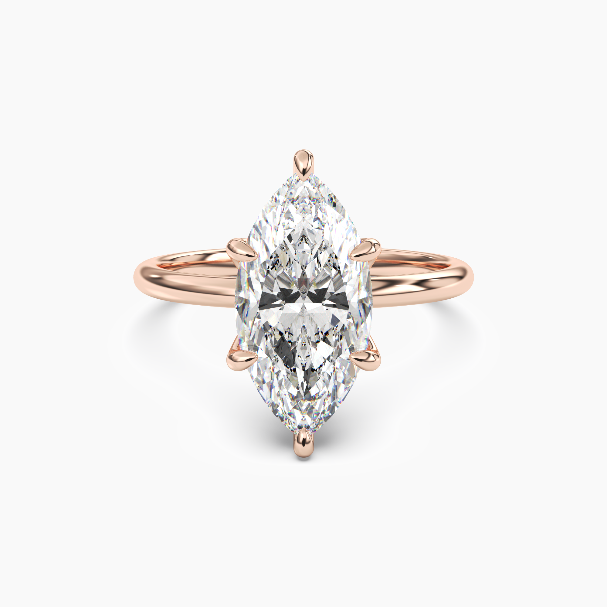 Eden Marquise Solitaire 2 Carat Lab Grown Diamond Engagement Ring in 14K White Gold