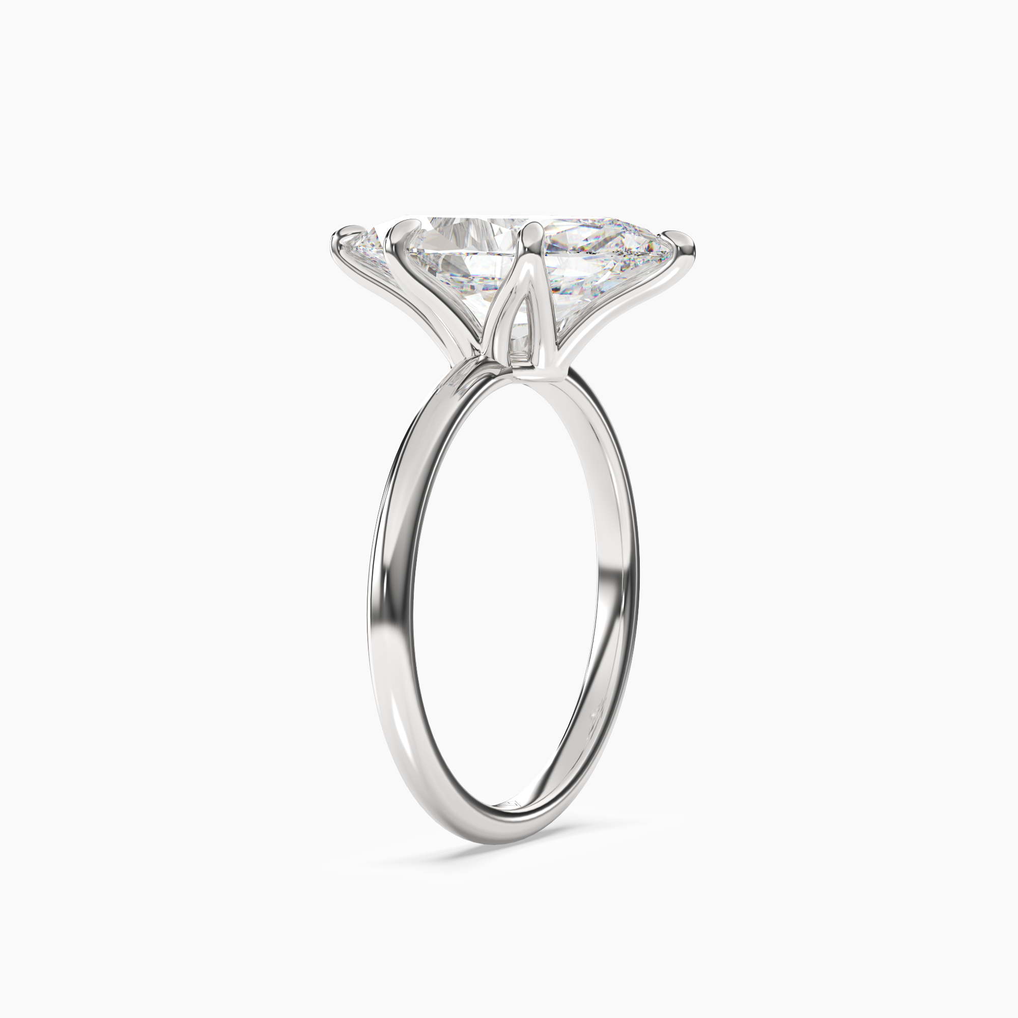Eden Marquise Solitaire Diamond Ring Setting in 14K White Gold