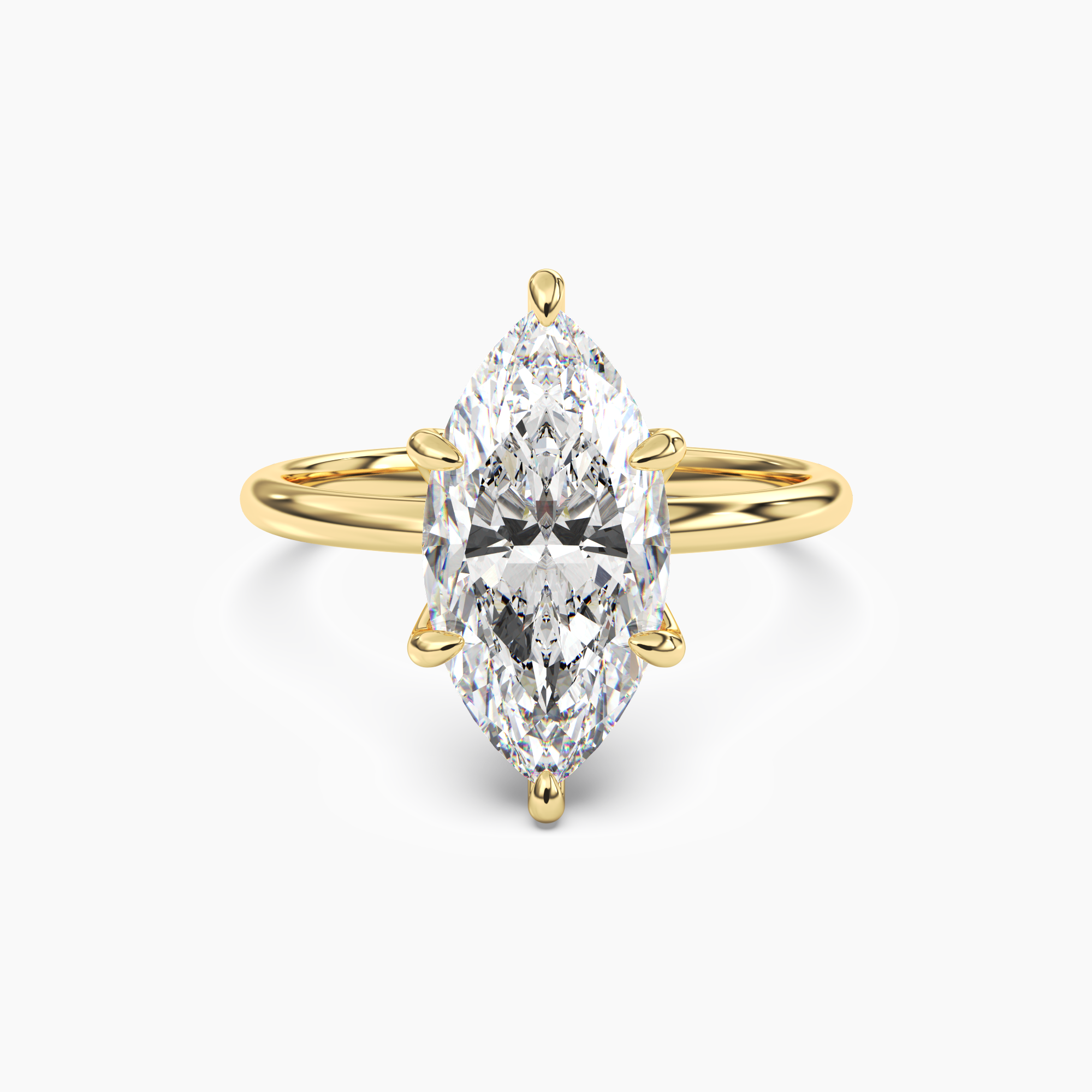 Eden Marquise Solitaire 2.5 Carat Lab Grown Diamond Engagement Ring in 14K Rose Gold