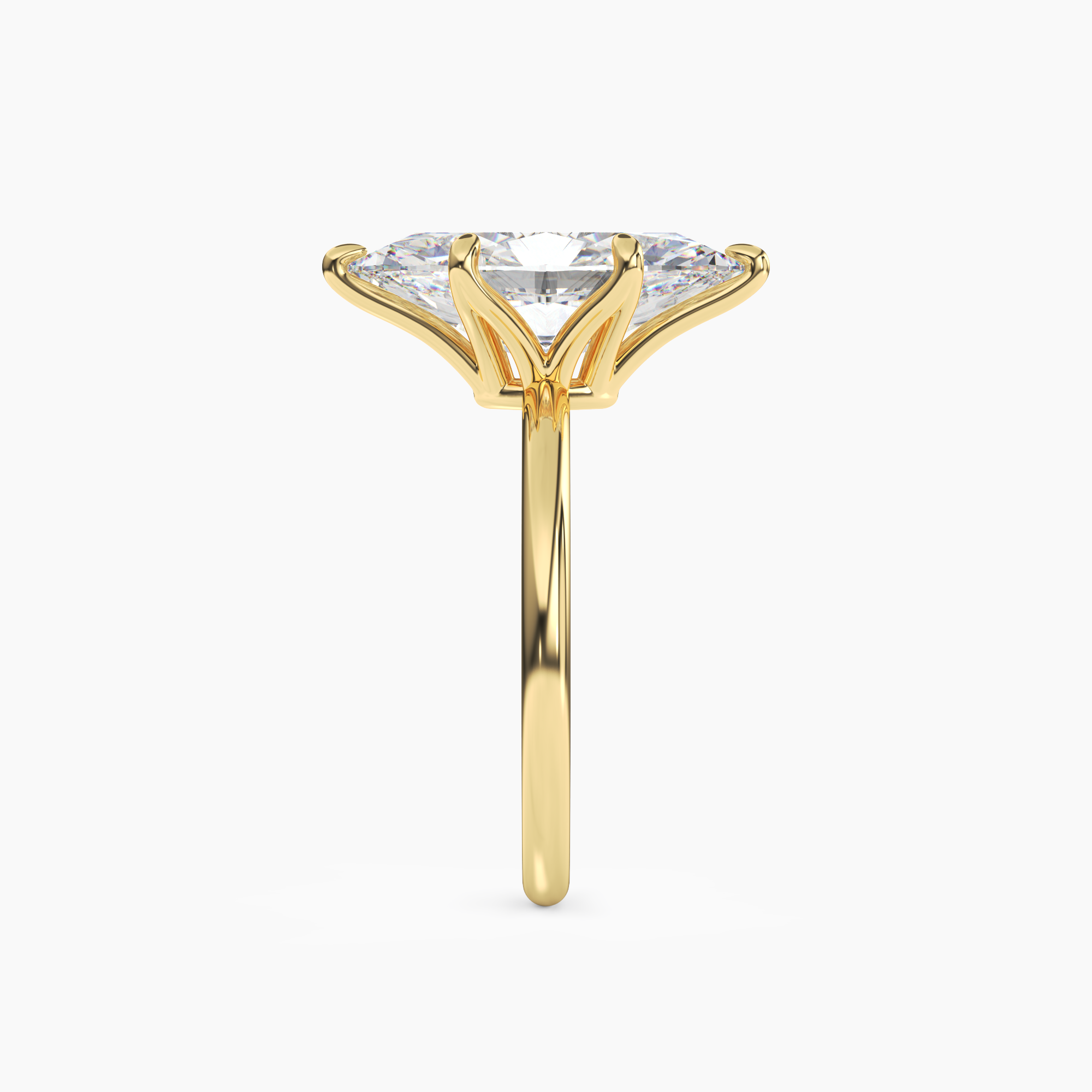 Eden Marquise Solitaire 2 Carat Lab Grown Diamond Engagement Ring in 18K Yellow Gold