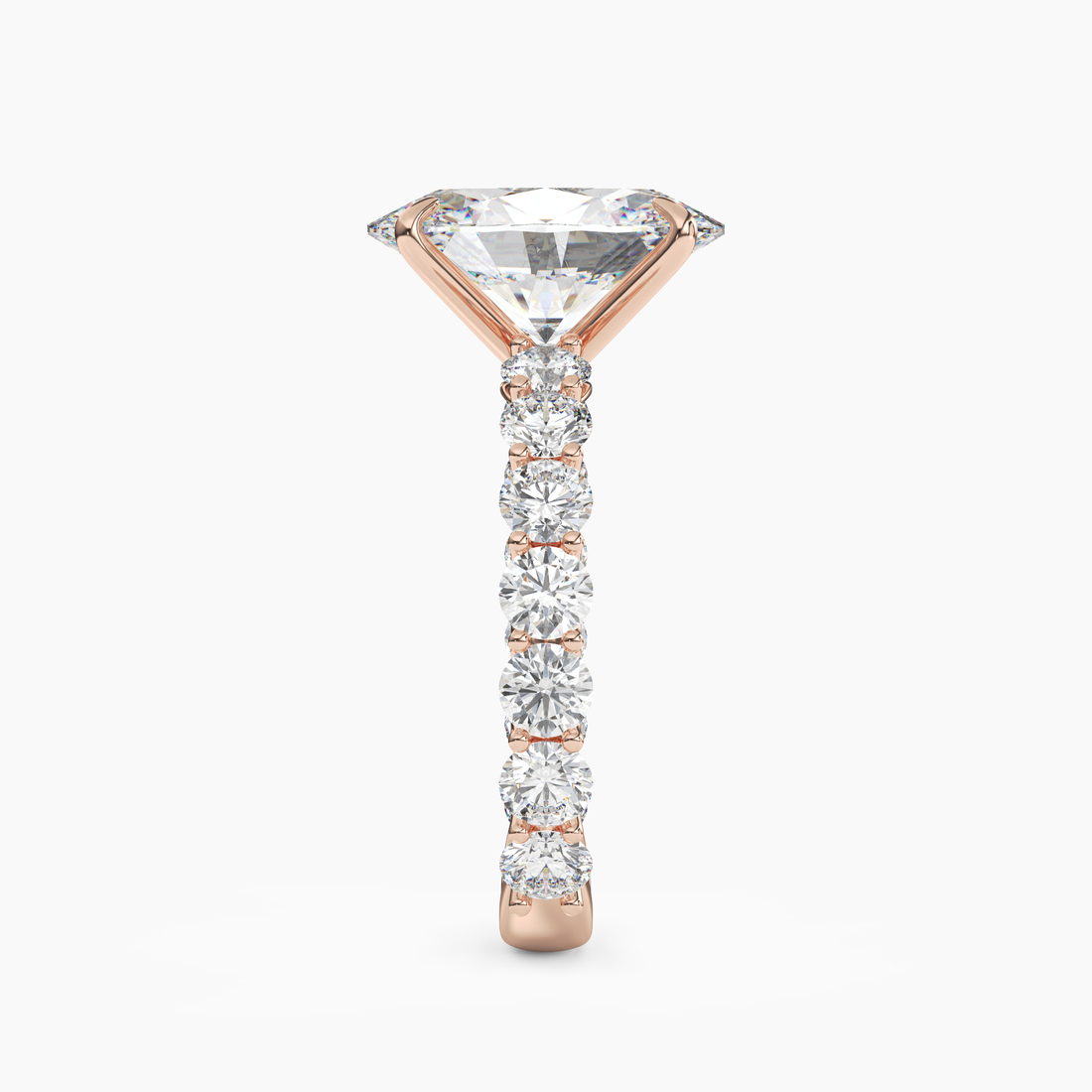 Blossom Oval 2 Carat Lab Grown Diamond Engagement Ring in 18K Rose Gold