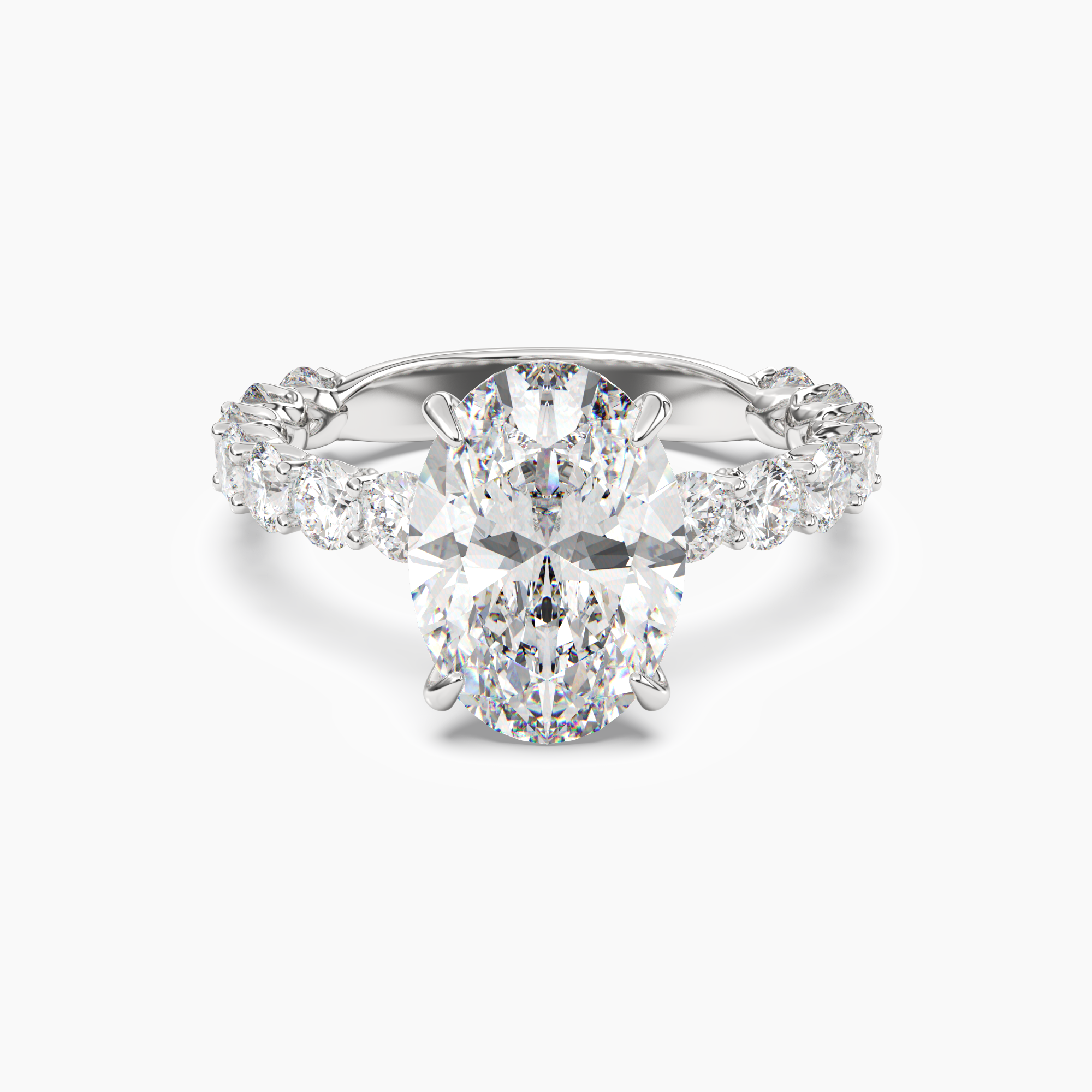 Blossom Oval 1 Carat Lab Grown Diamond Engagement Ring in 14K Rose Gold