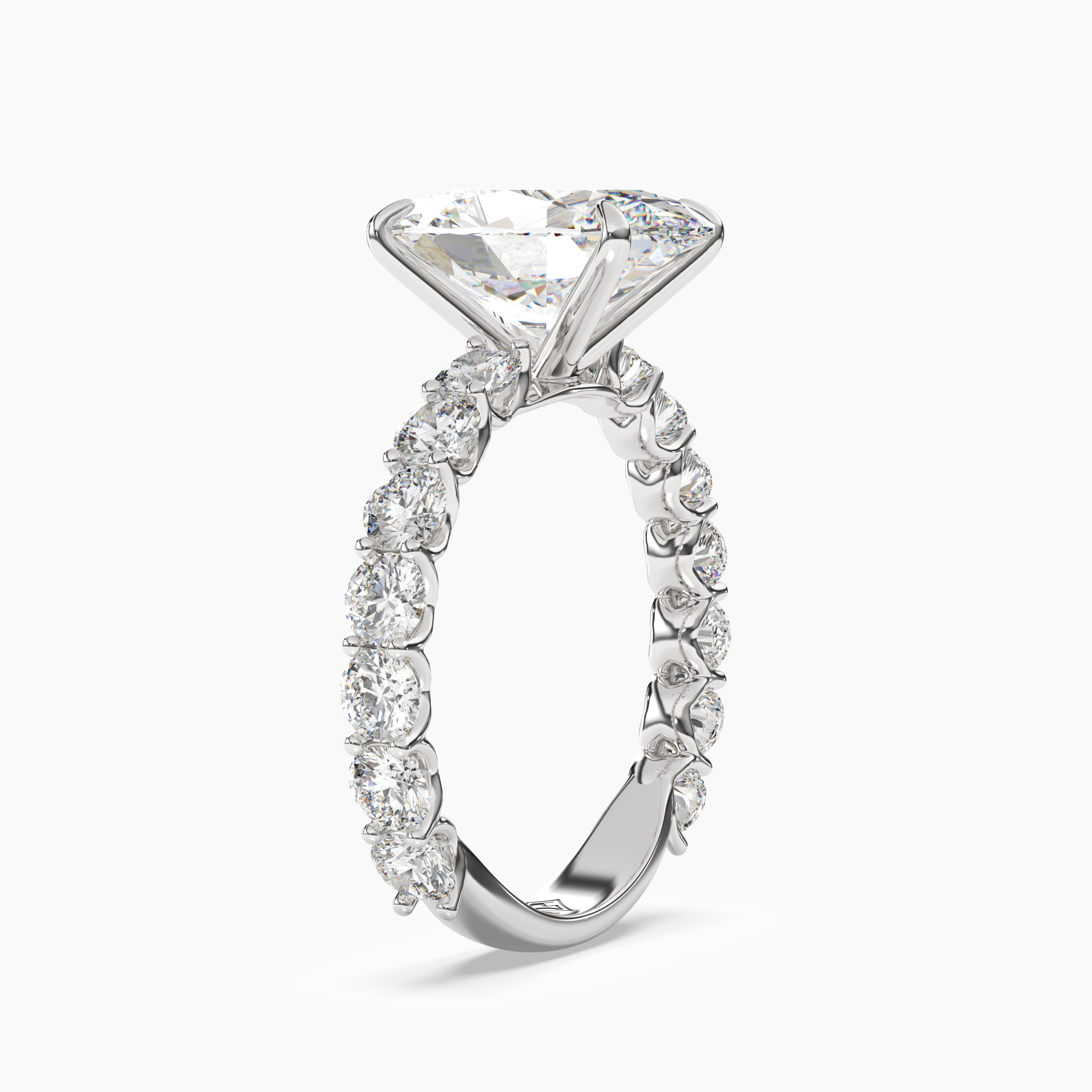 Blossom Oval 2.5 Carat Lab Grown Diamond Engagement Ring in 18K Yellow Gold