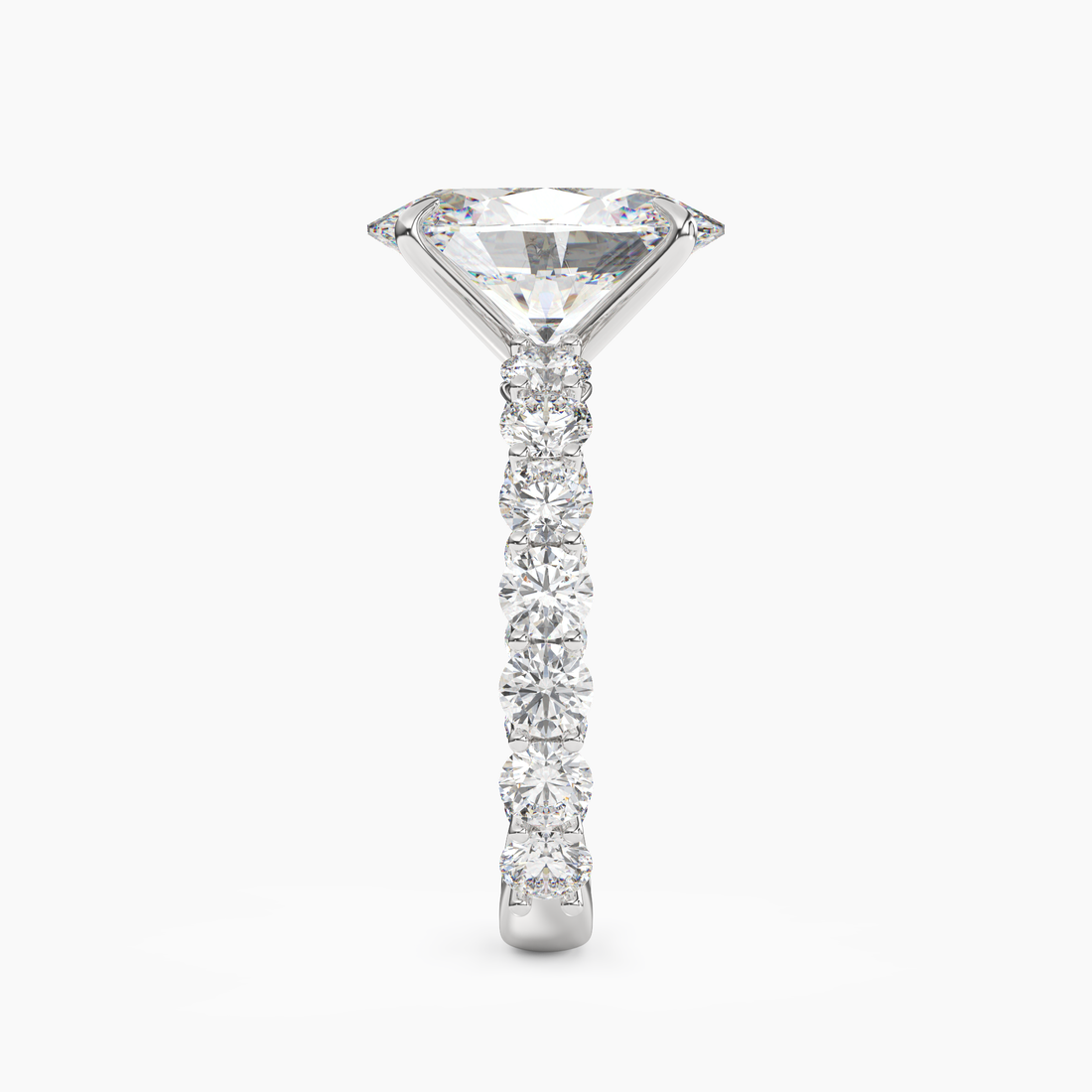 Blossom Oval 1.5 Carat Lab Grown Diamond Engagement Ring in 18K White Gold