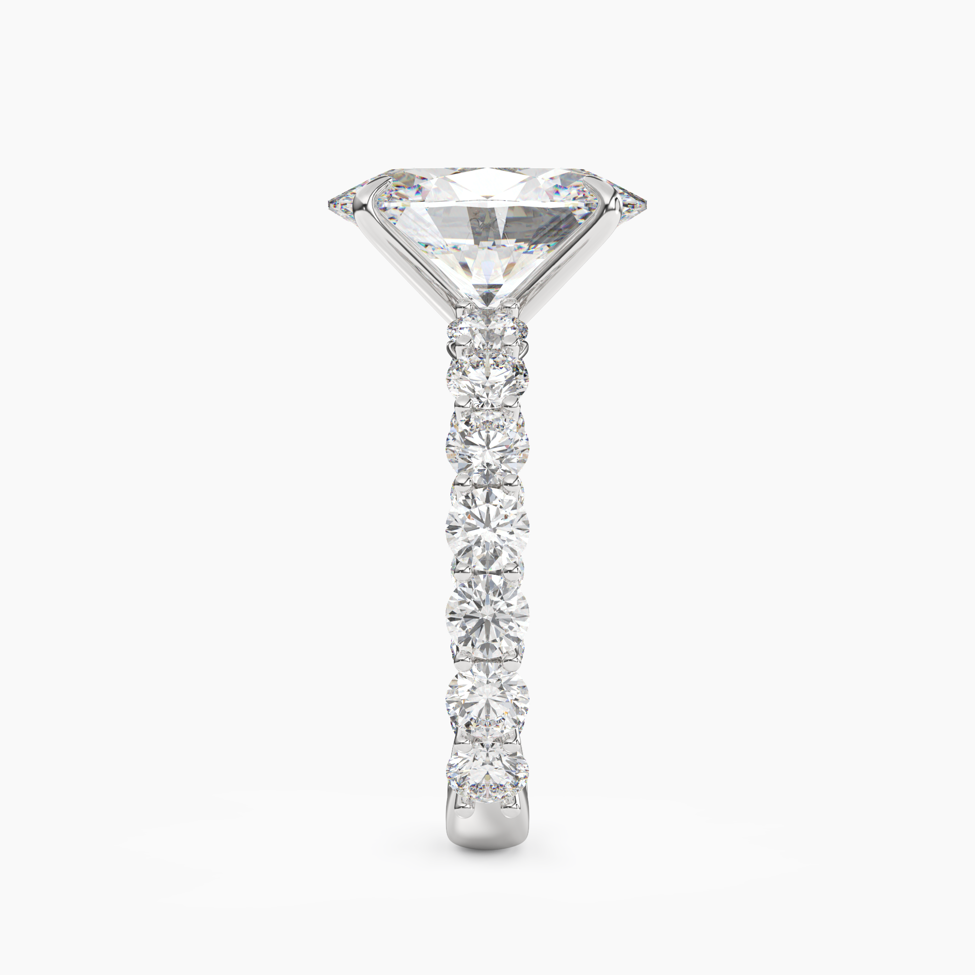Blossom Oval 2.5 Carat Lab Grown Diamond Engagement Ring in 18K Rose Gold