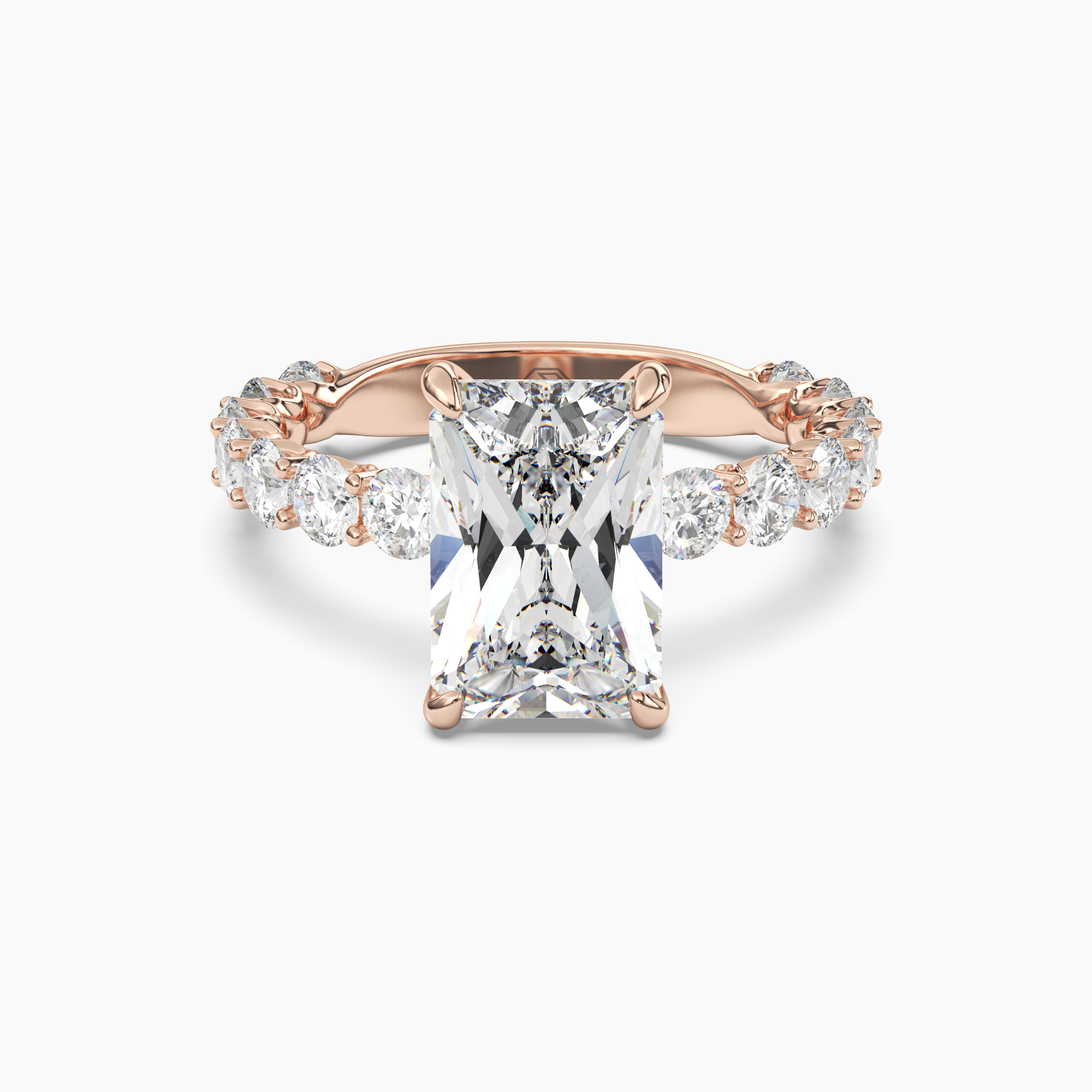 Blossom Radiant 1.5 Carat Lab Grown Diamond Engagement Ring in 14K Rose Gold
