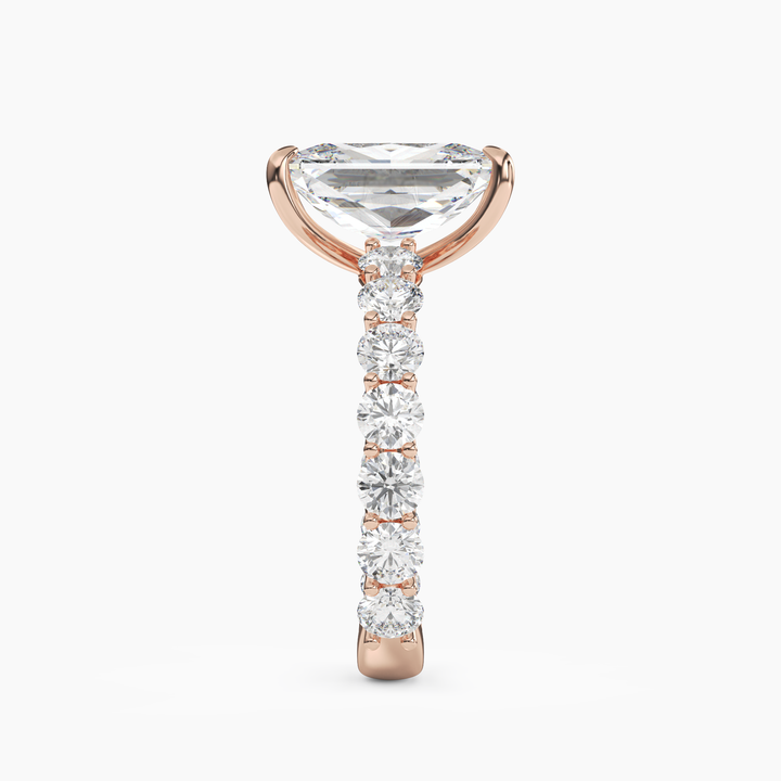 Blossom Radiant 3 Carat Lab Grown Diamond Engagement Ring in 18K Yellow Gold